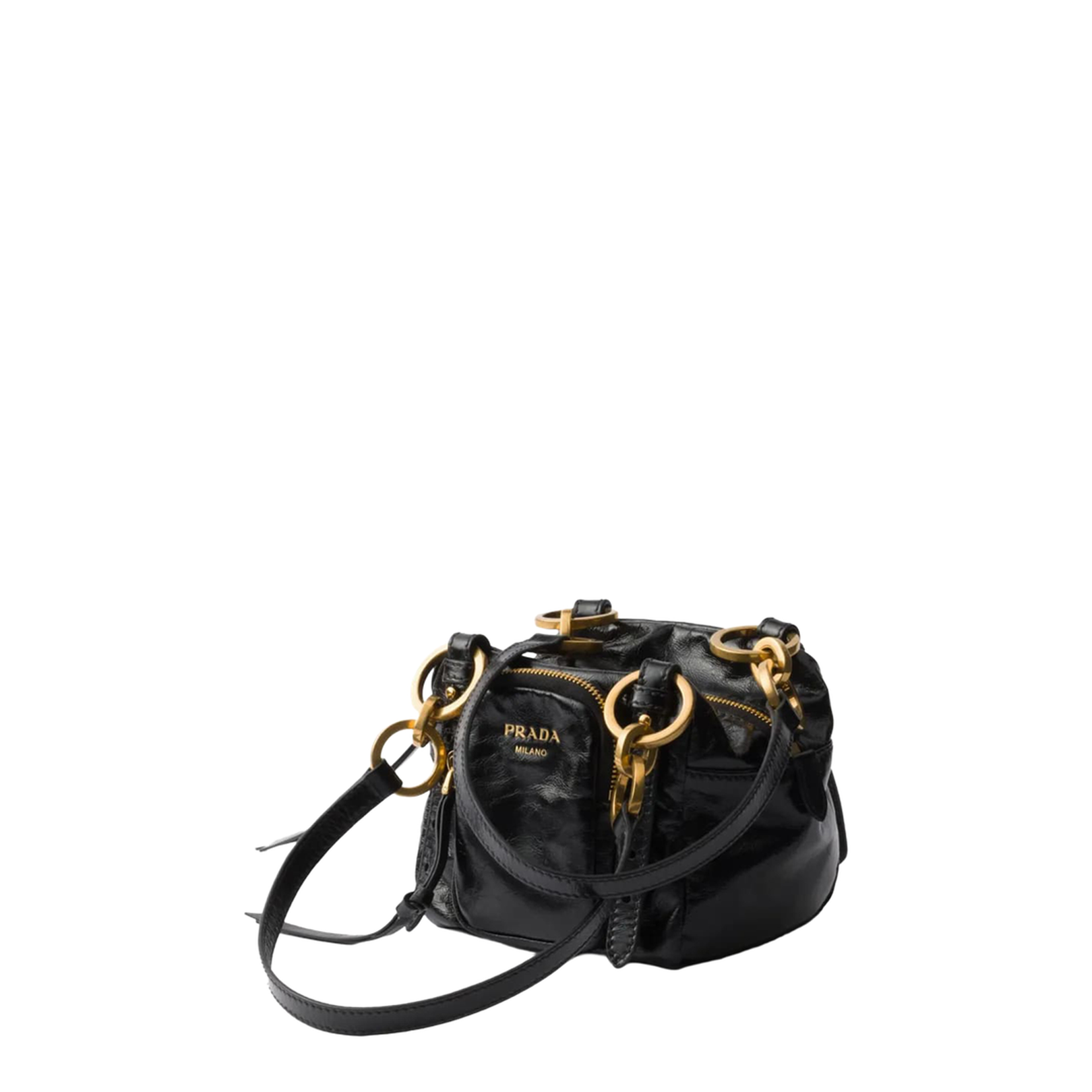 BAULETTO Mini Calfskin Top-handle Bag - Black - Image 3
