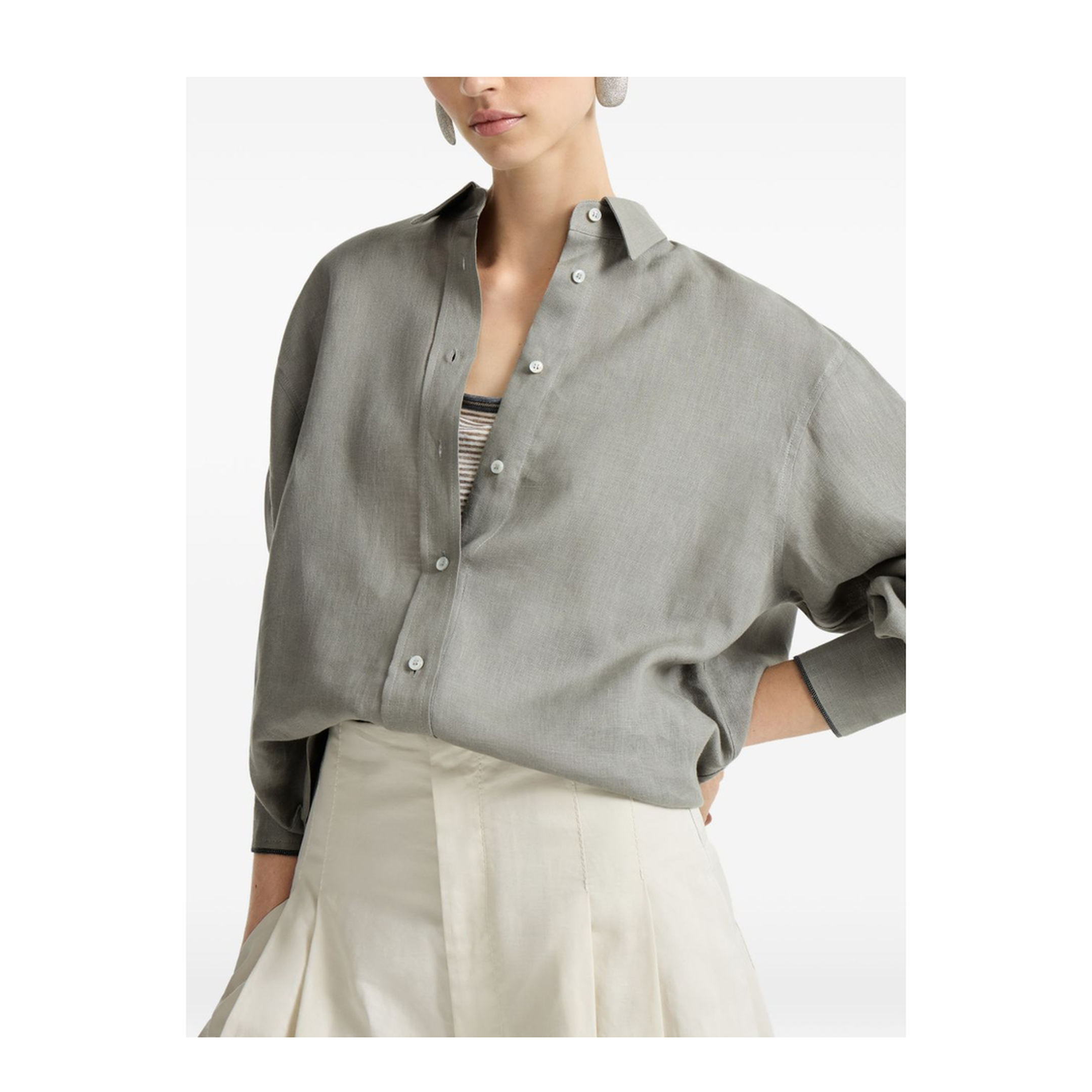 Grey Linen Shirt - Image 6