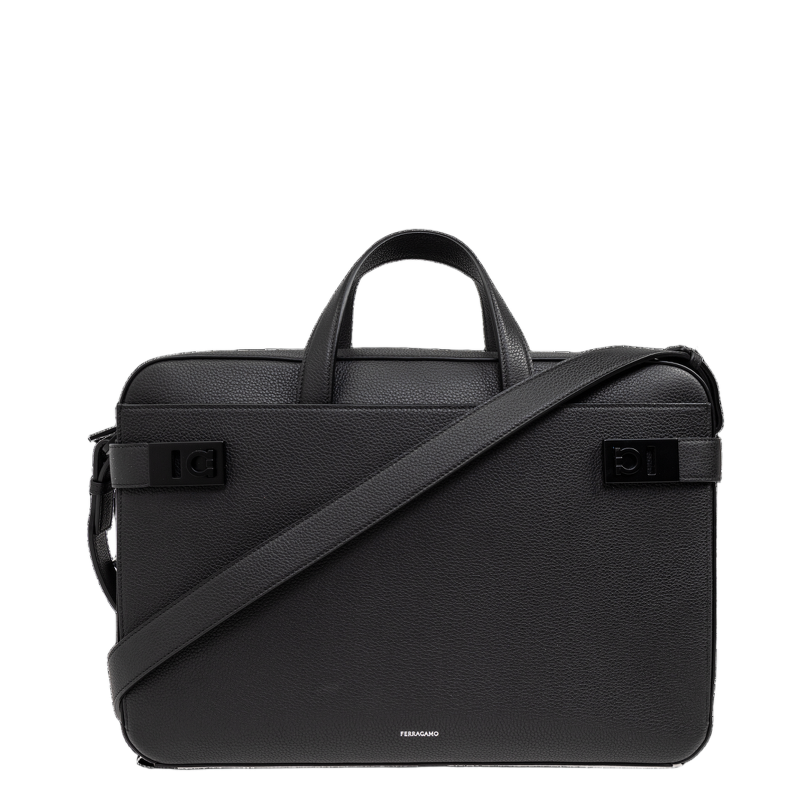 Twins Business Bag With Gancini Hug Buckles - Nero - Image 1