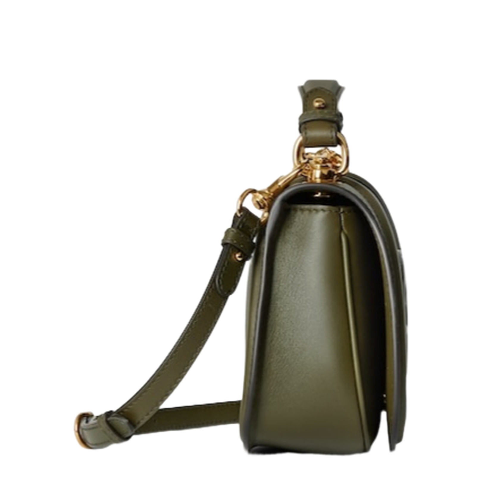 Blondie Medium Top Handle Bag in Forest Green Leather - Image 3