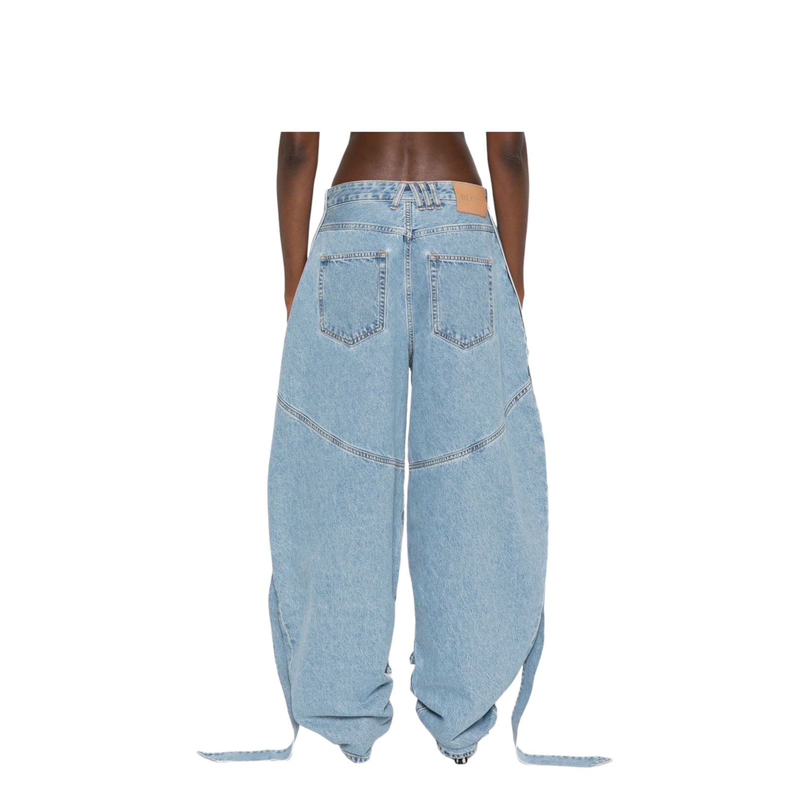 Light Blue Denim Classic Five Pockets Pants - Image 3