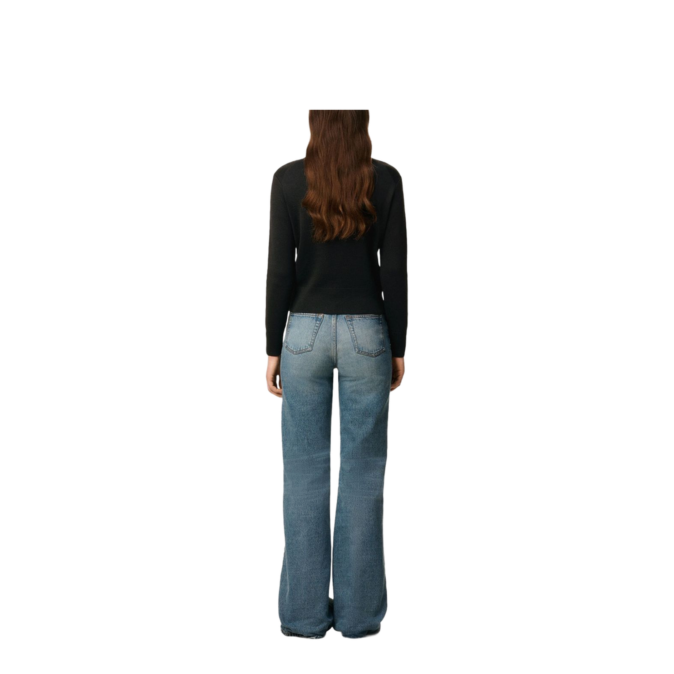 Black Wool Crewneck Sweater - Image 5