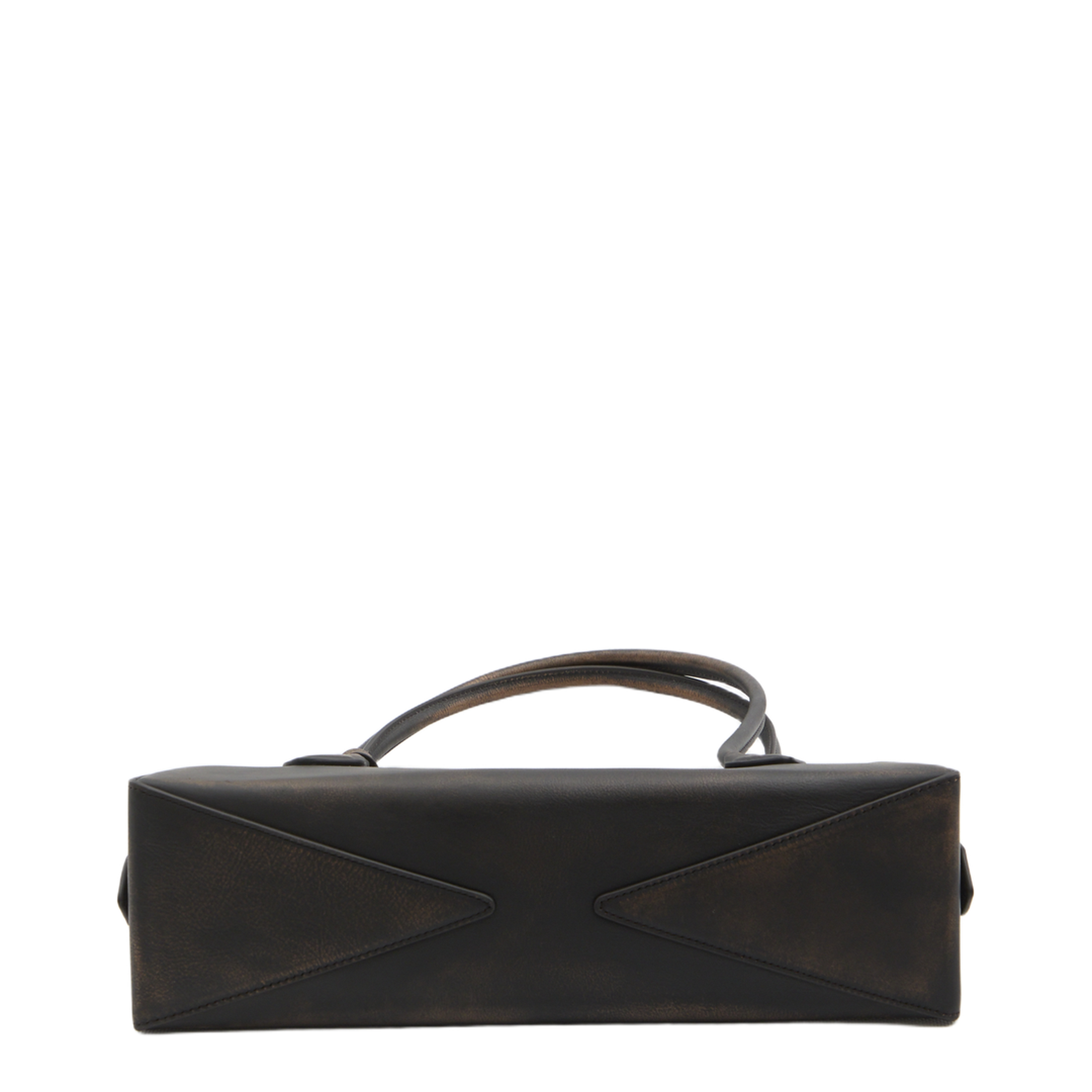 Le Teckel Medium Aged Leather Shoulder Bag - Ebène - Image 3