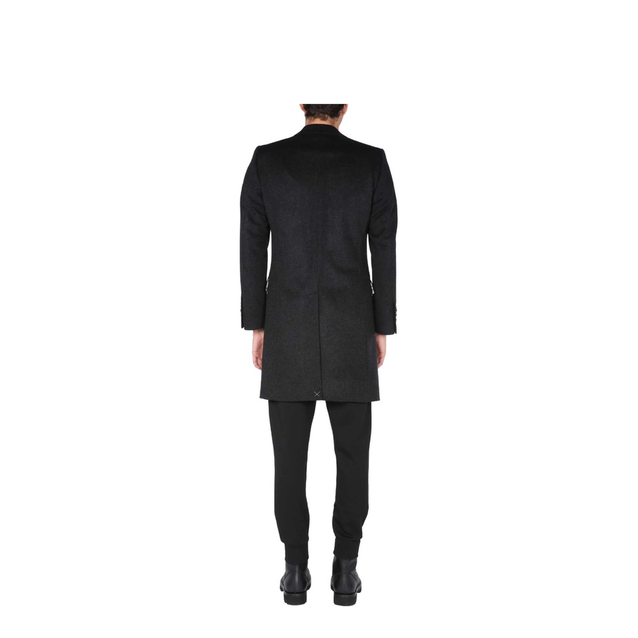 Single-Breasted Velours Coat - Image 3