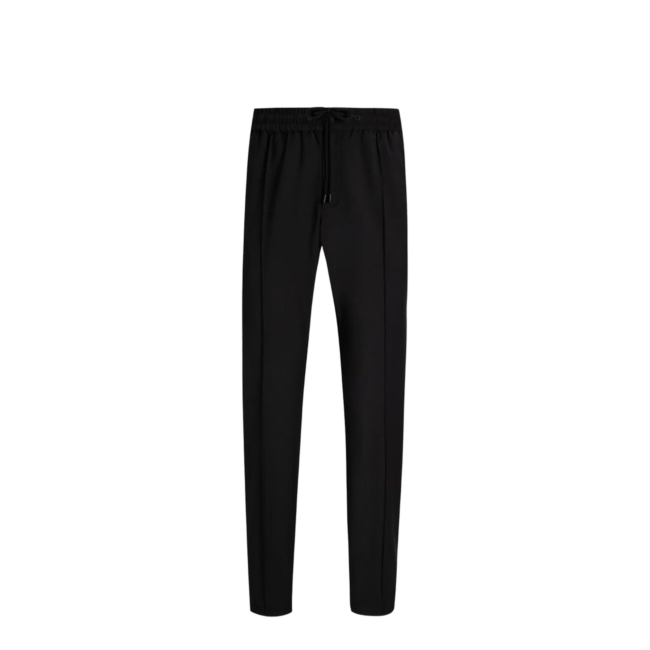 Drawstring-Waist Wool Blend Tapered Trousers - Image 1