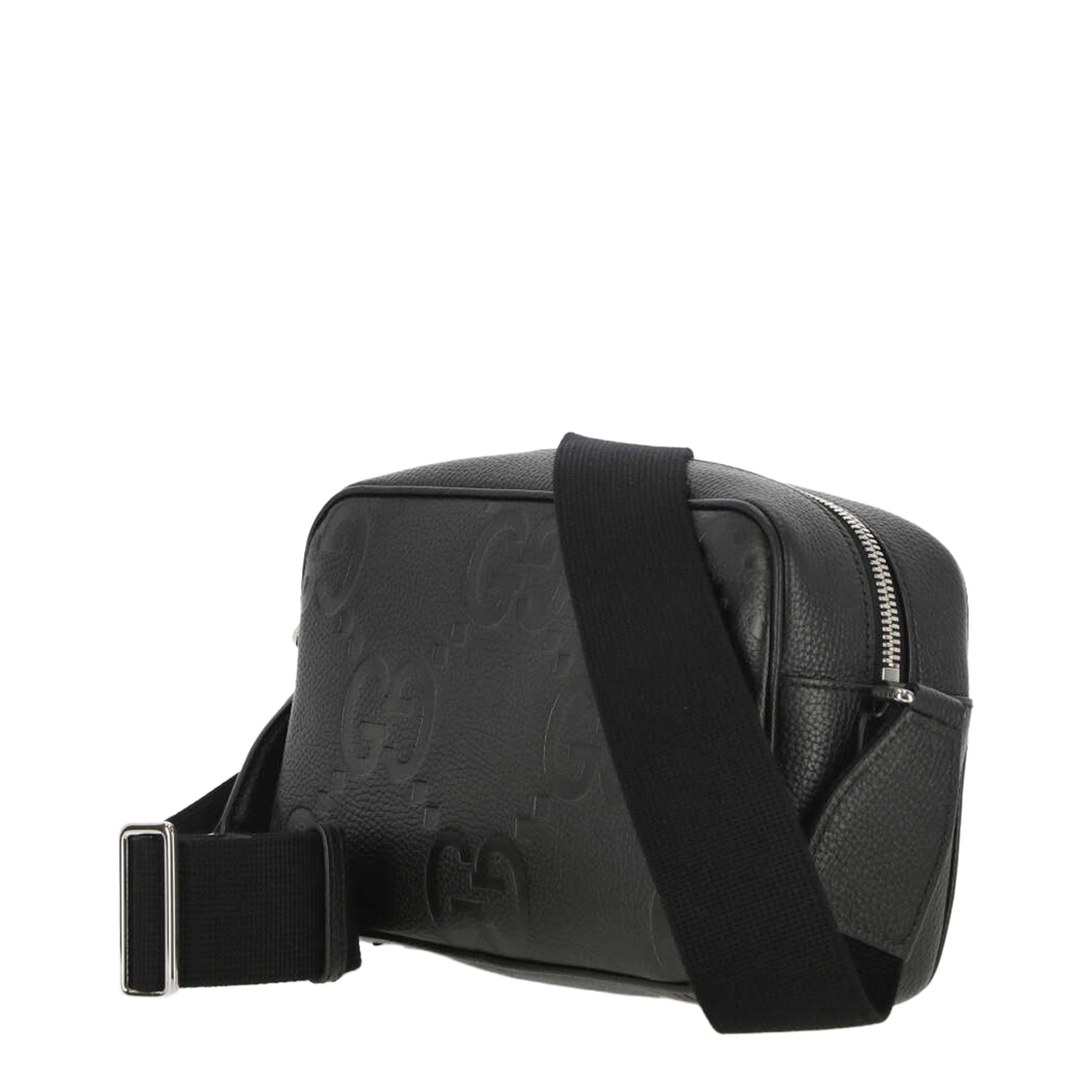 GG Jumbo Leather Shoulder Bags - Black - Image 3