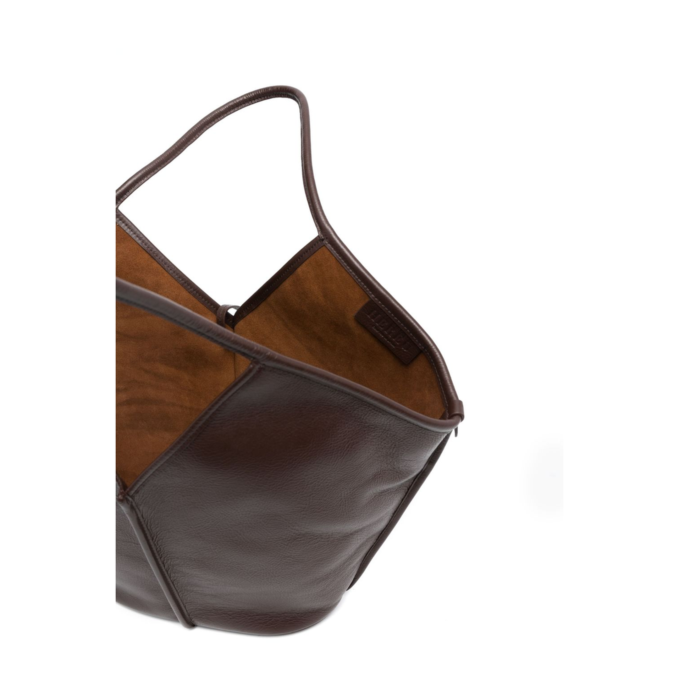 Calella Distressed Leather Tote Bag - Dark Brown - Image 3