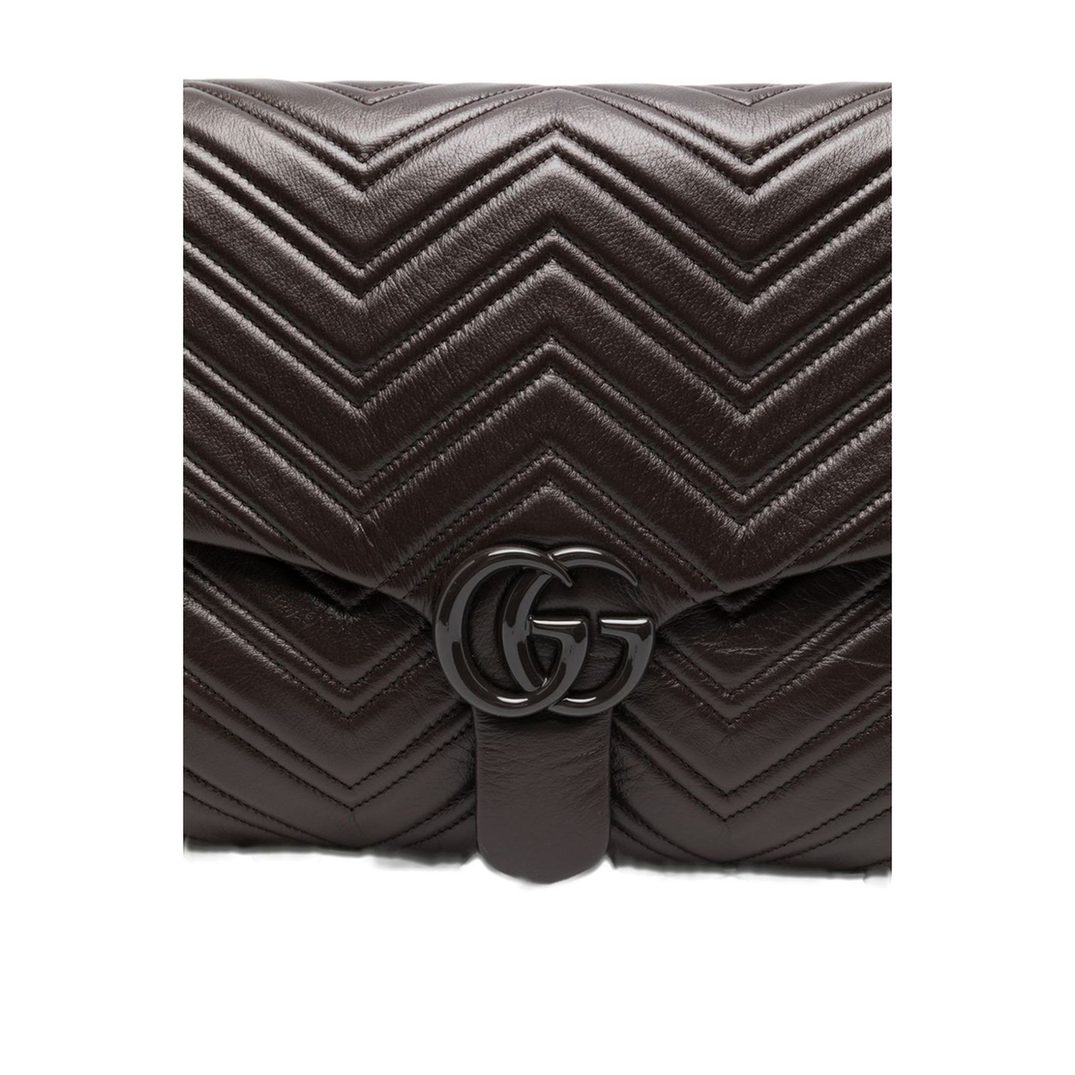 GG Marmont Maxi Matelassé Chevron Leather Shoulder Bag - Chocolate - Image 5
