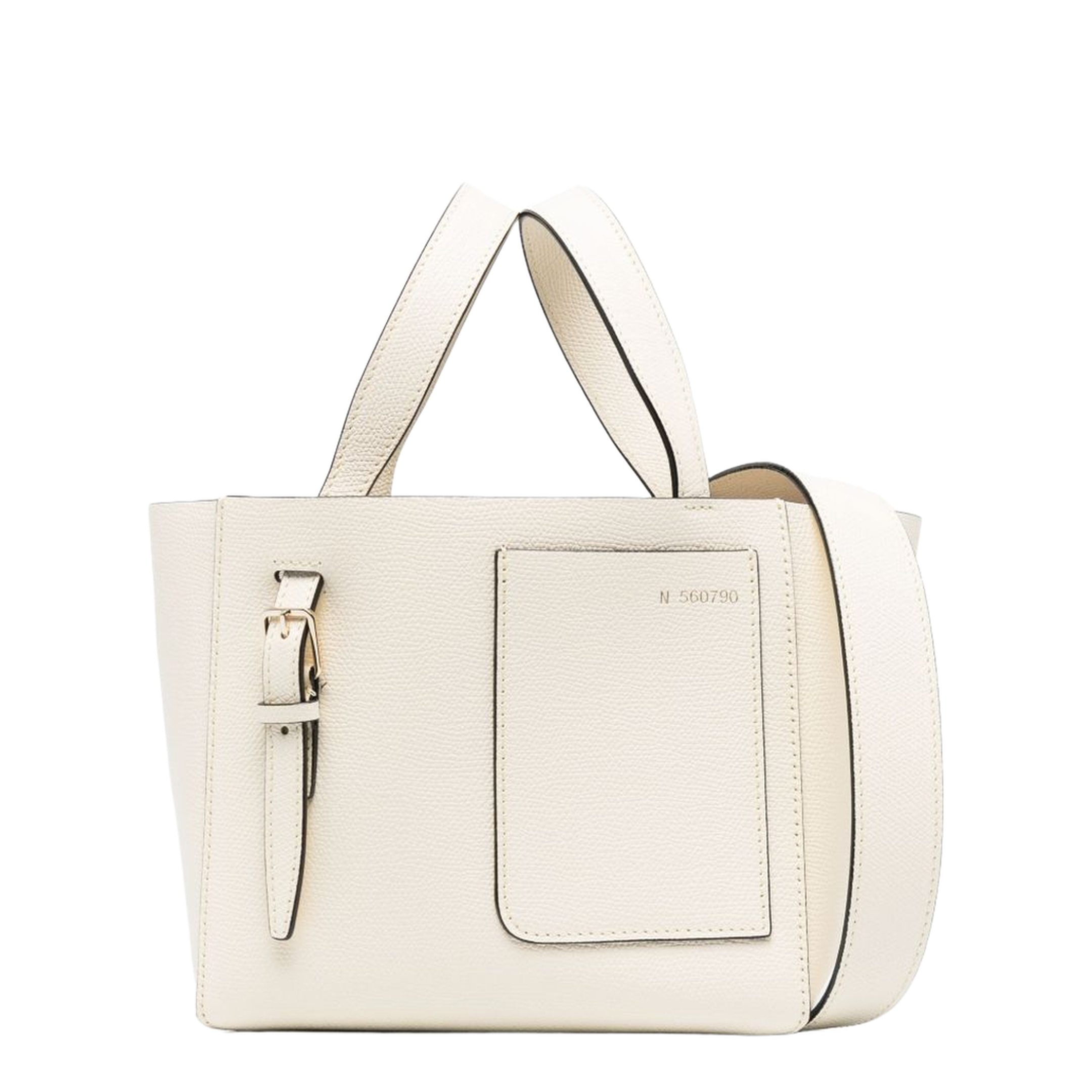 Soft Bucket Micro Calfskin Bucket Bag - Pergamena White - Image 1