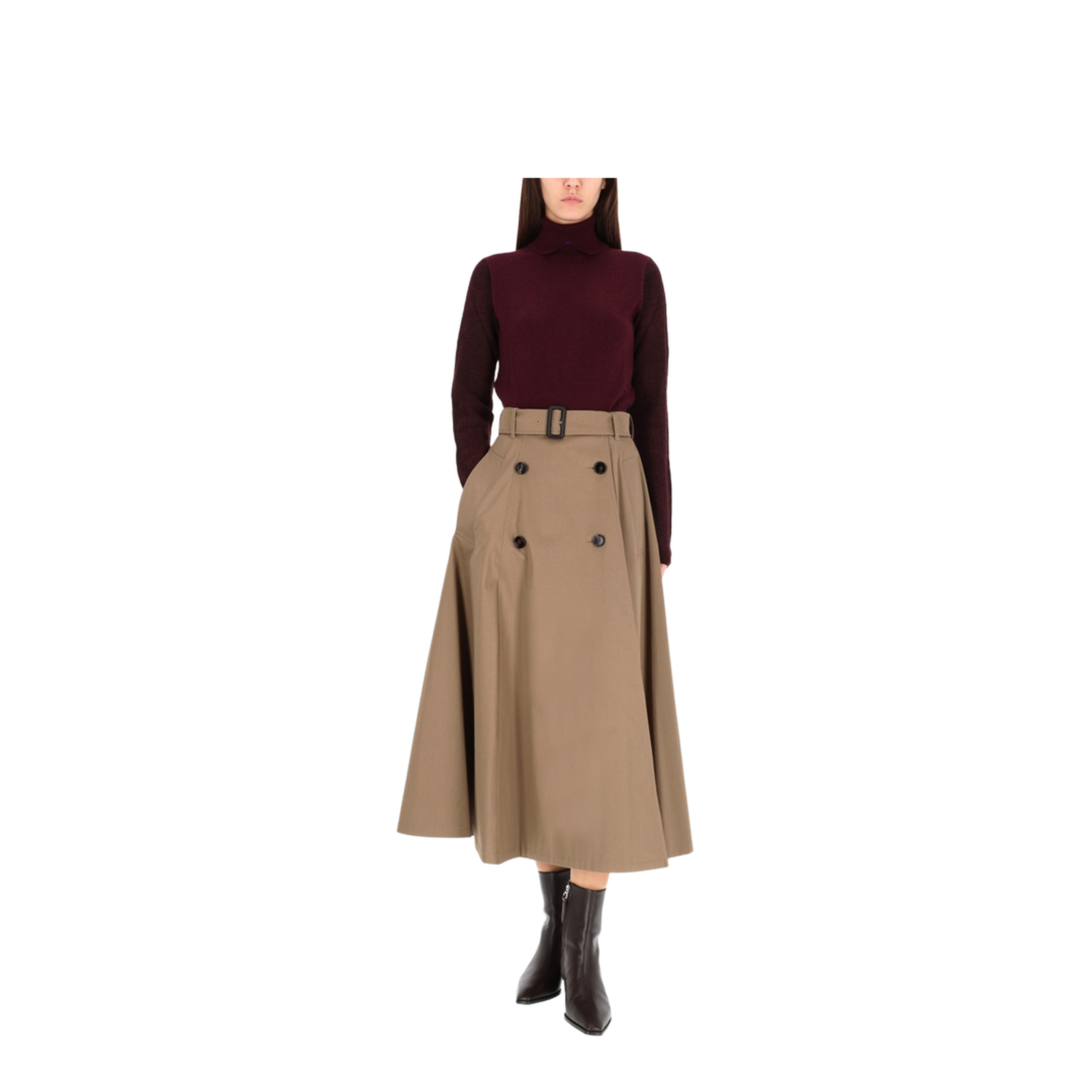 Wool Blend Sweater - Dark Red - Image 2