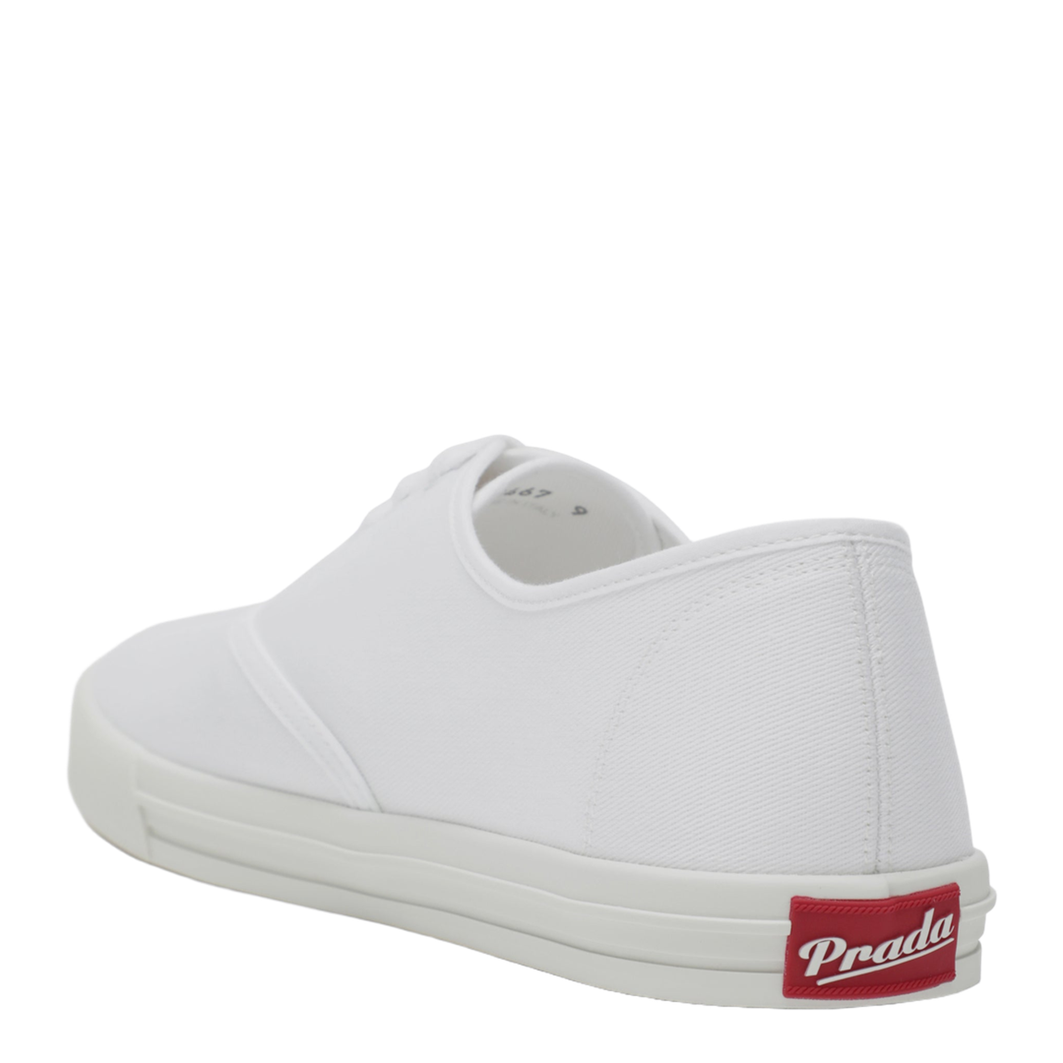 White Drill Fabric Sneakers - Image 2