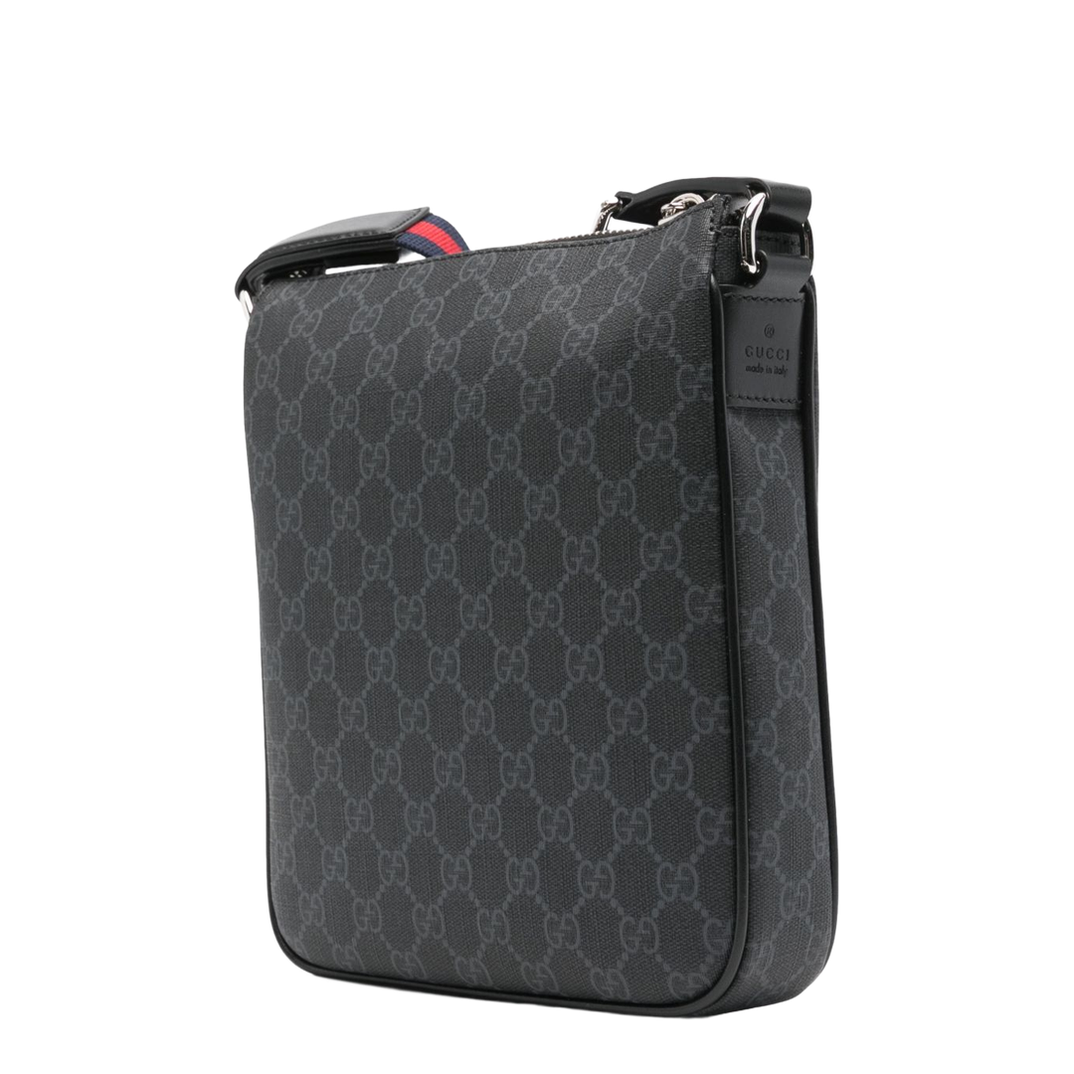 Small Canvas Messenger Bag - Black - Image 2
