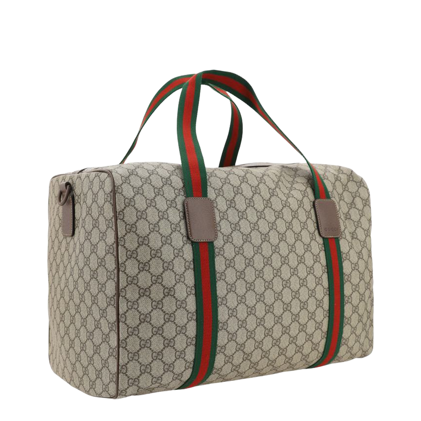 Ophidia Medium Leather Duffel Bags - Beige - Image 1