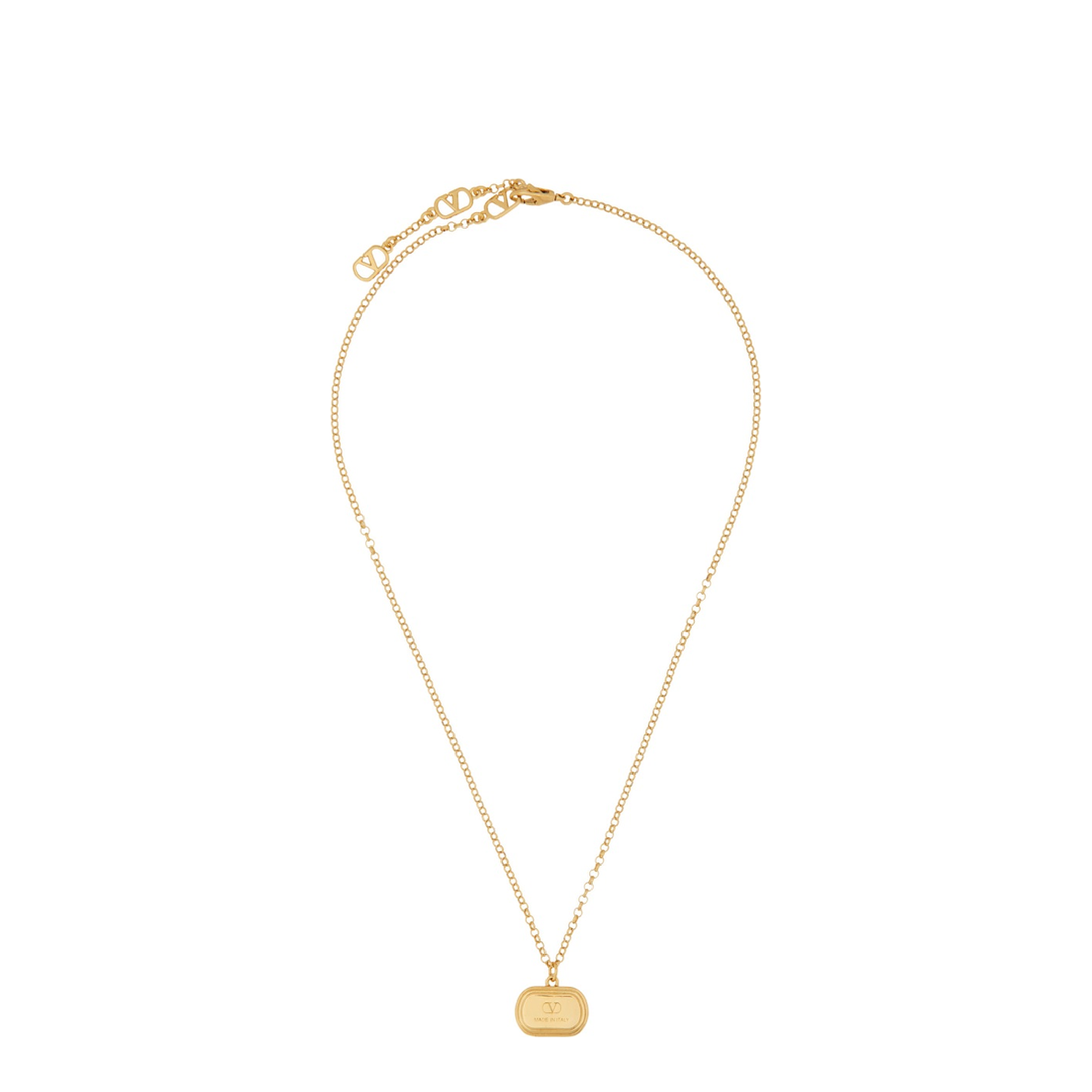Brass and Enamel Ovalette Necklace - Image 2