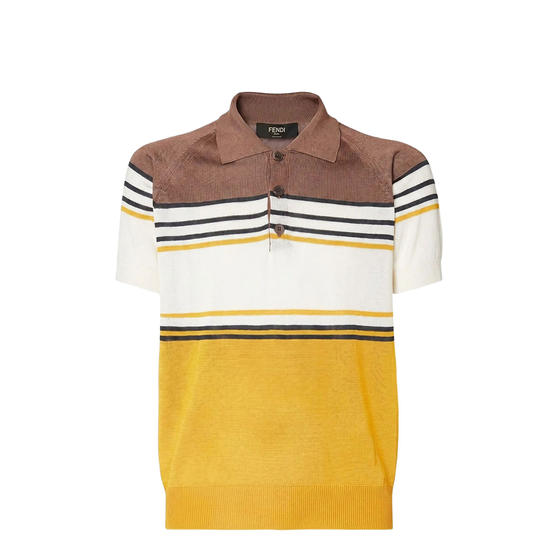 Striped Viscose Polo Shirt - Image 1