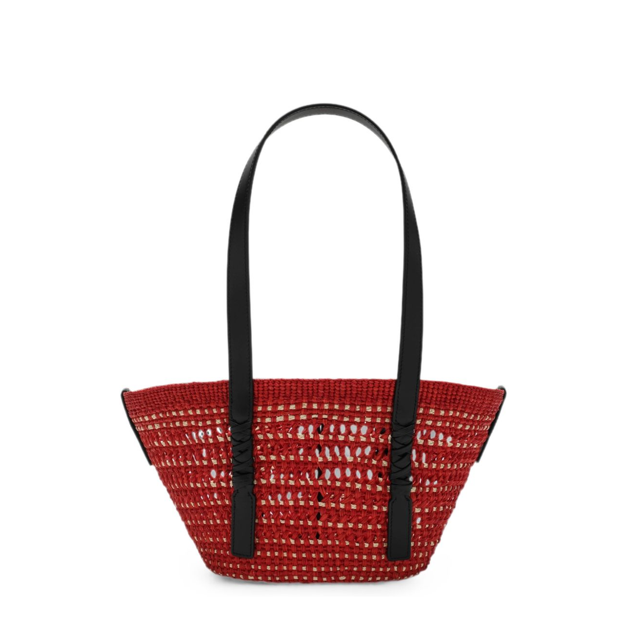 Paula’s Ibiza Small Braid Basket - Red/Natural - Image 4