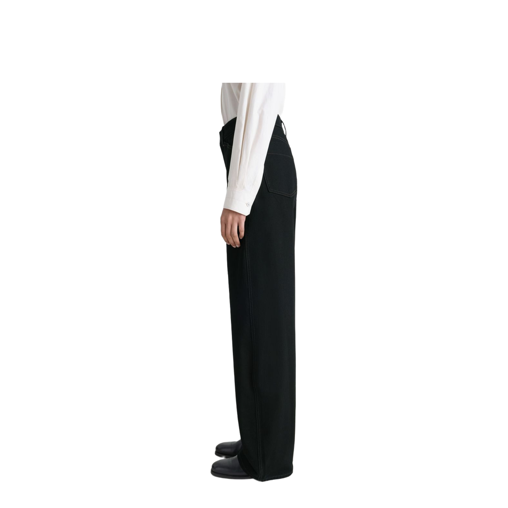 Cotton High-Waisted Trousers - Image 5