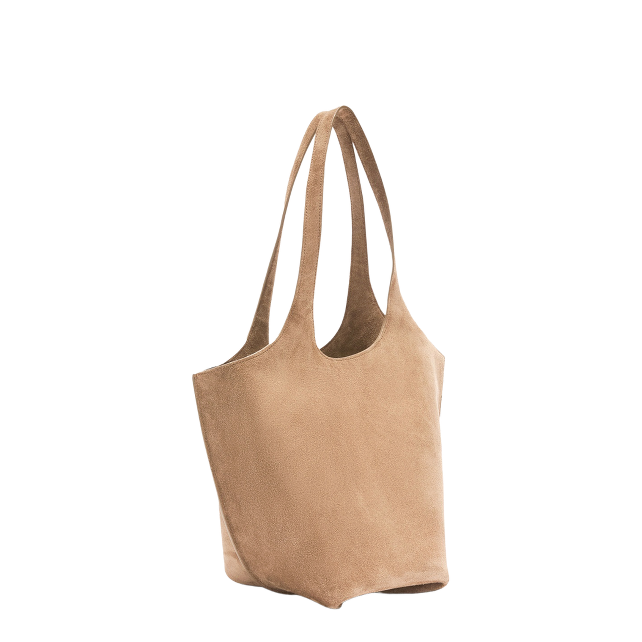 Suede Leather Shoulder Bag - Tobacco - Image 3