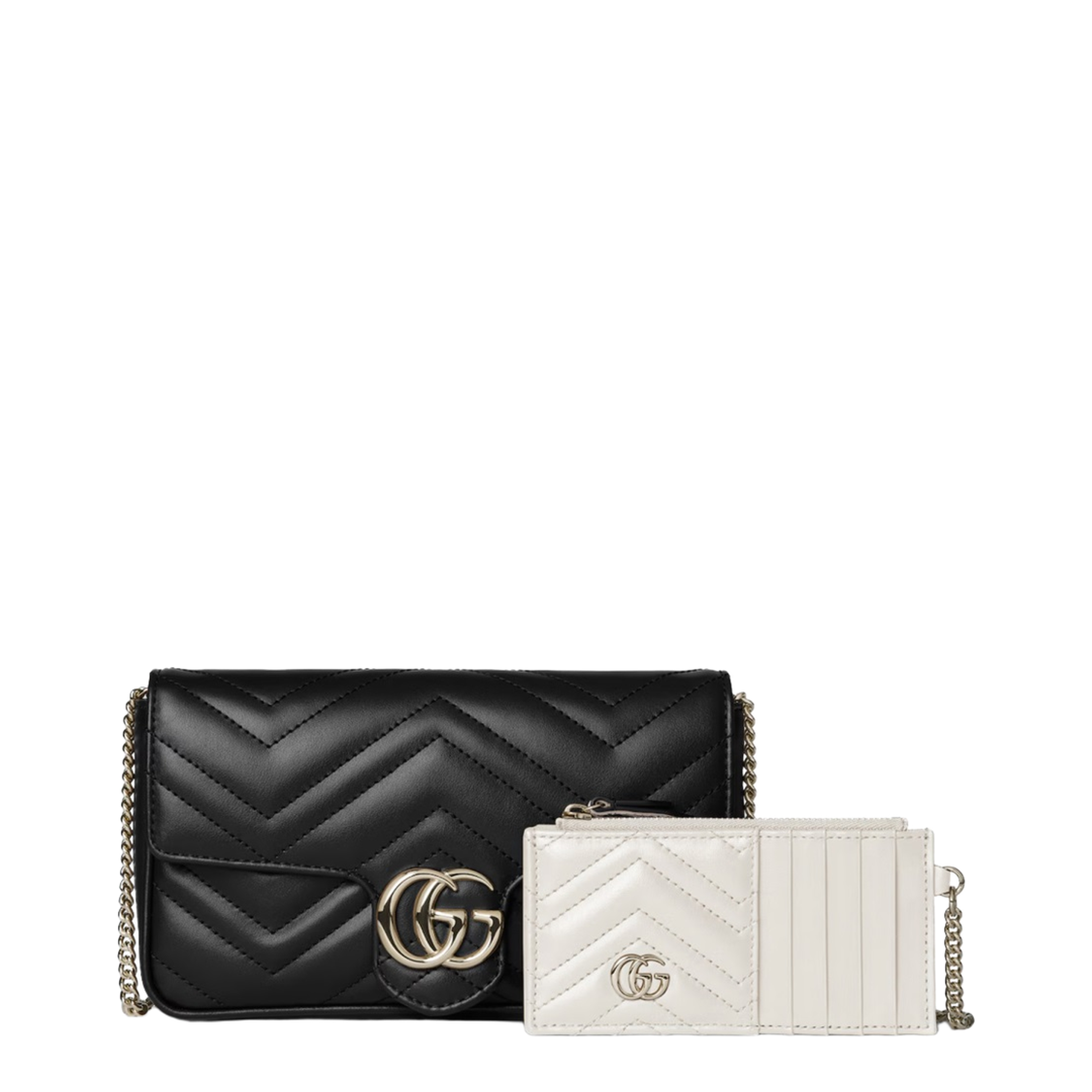 Marmont Small Leather Shoulder Bag - Black - Image 1