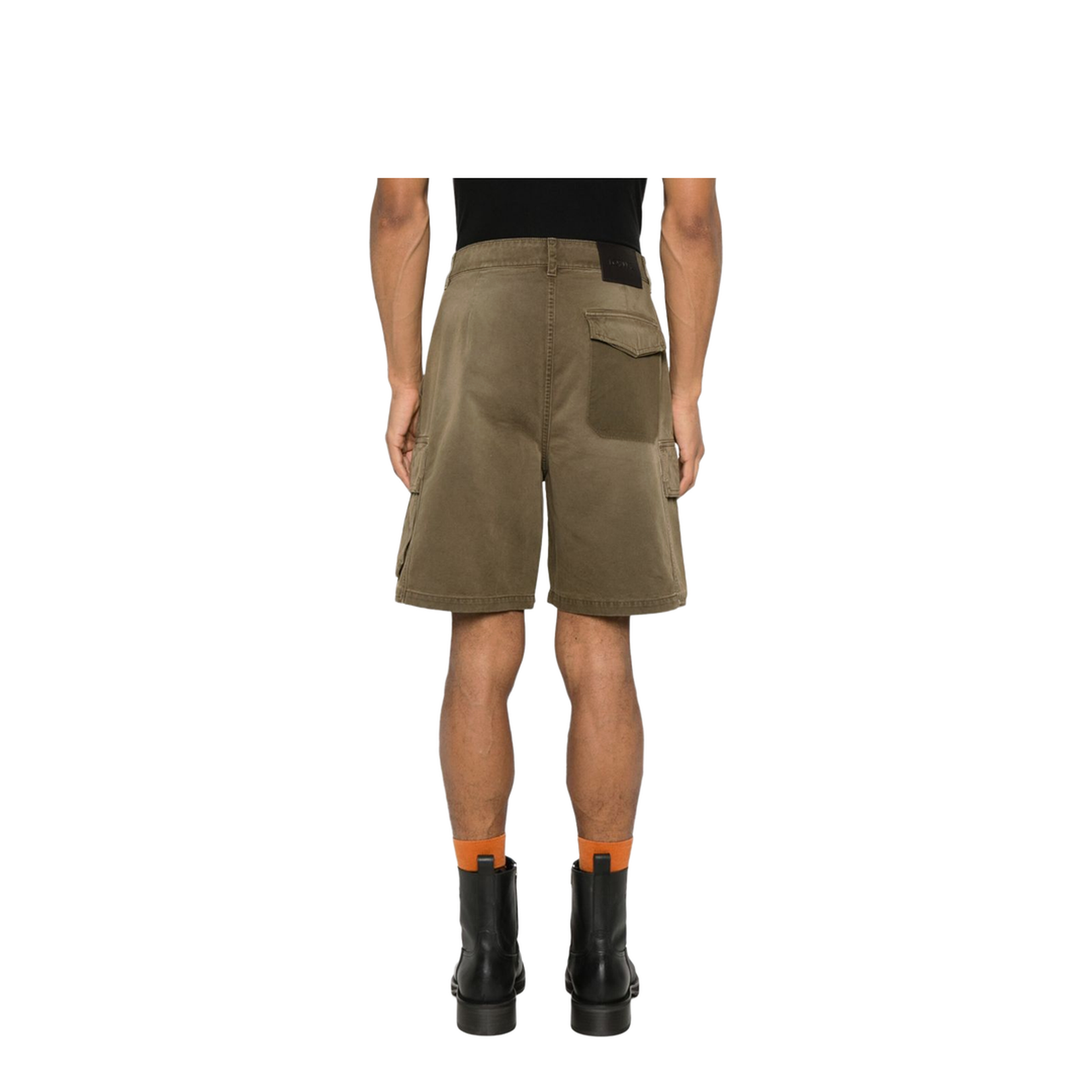 Cargo Shorts in Cotton Green - Image 5