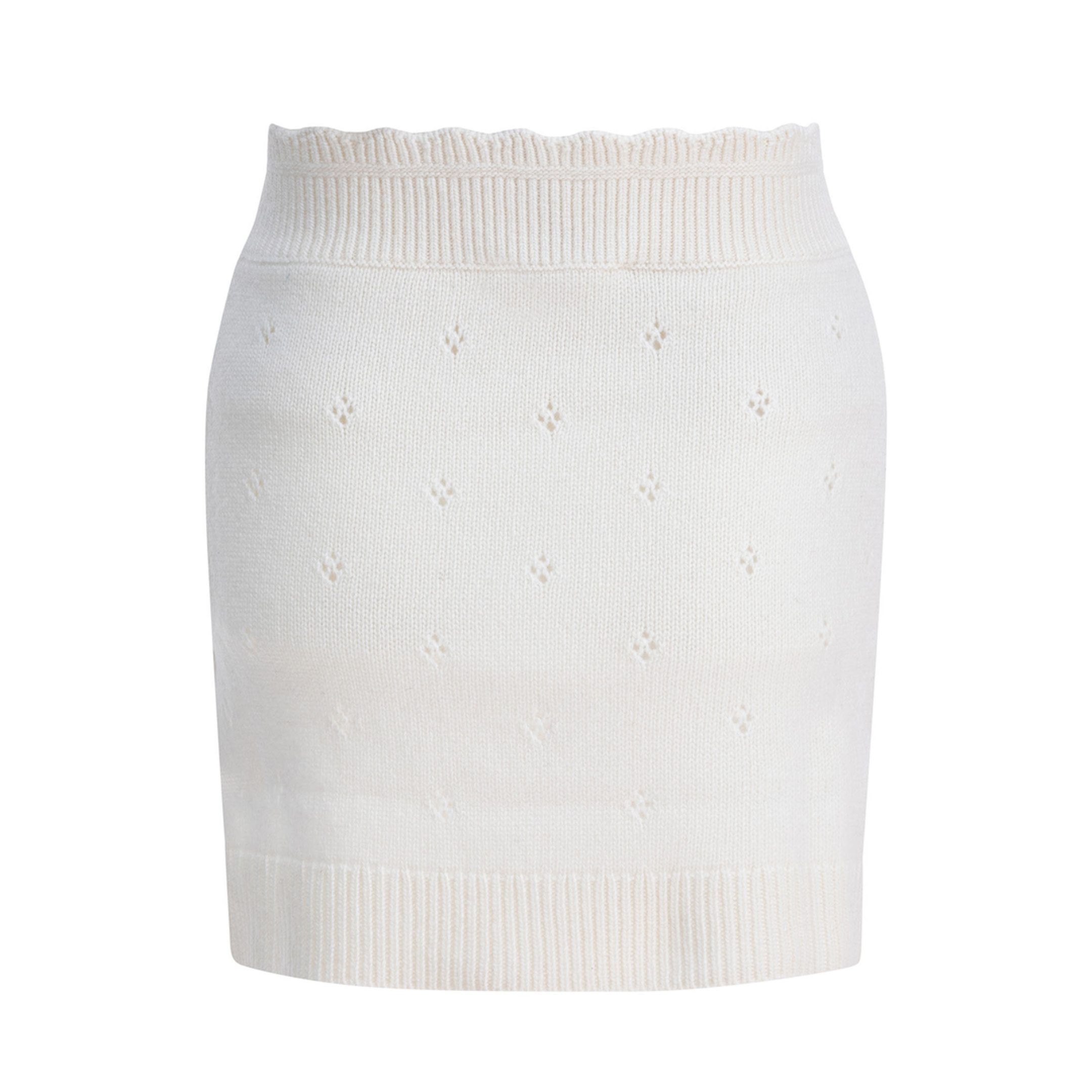 Openwork Wool and Cashmere Miniskirt - Image 2