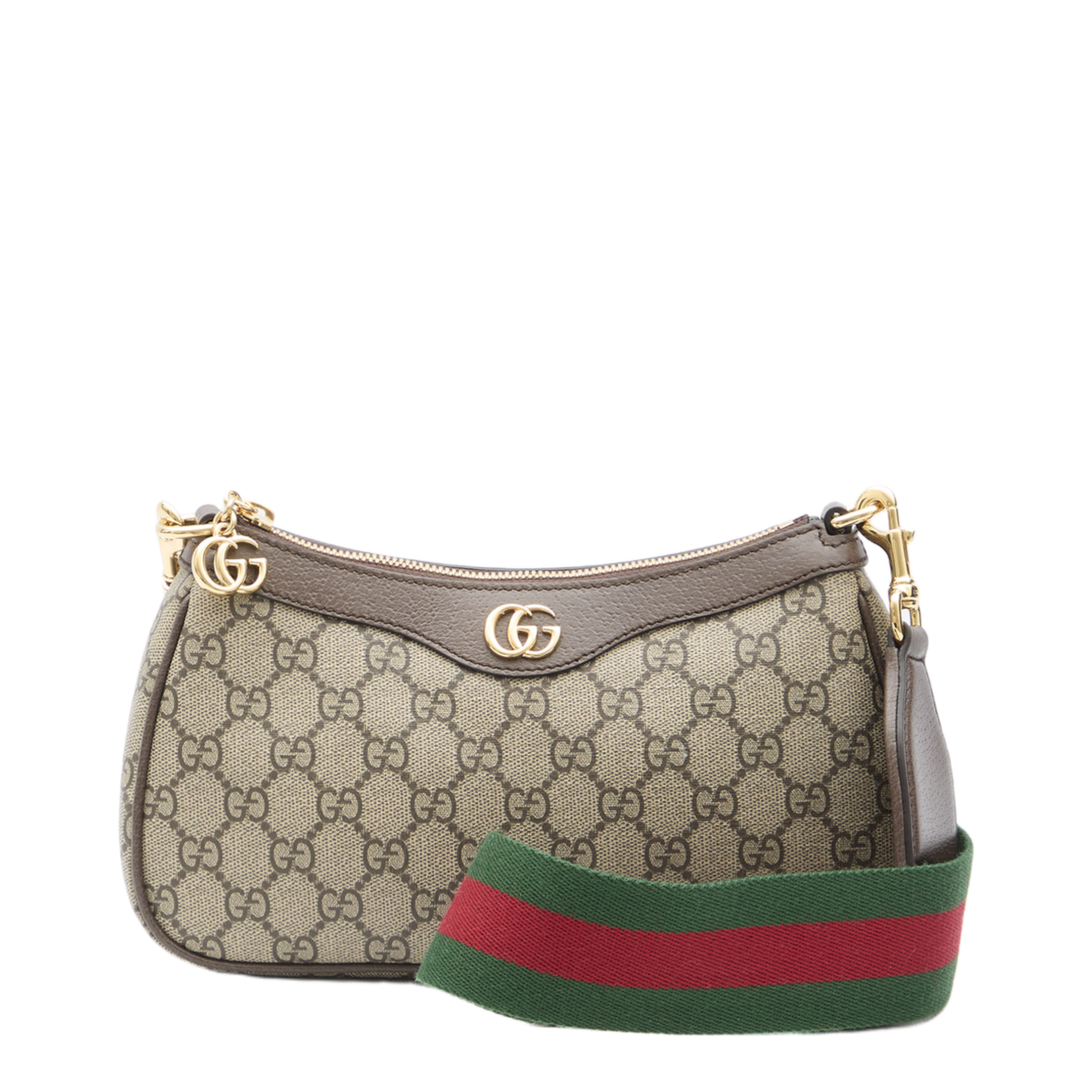 Ophidia Mini Leather Bag - Brown - Image 1