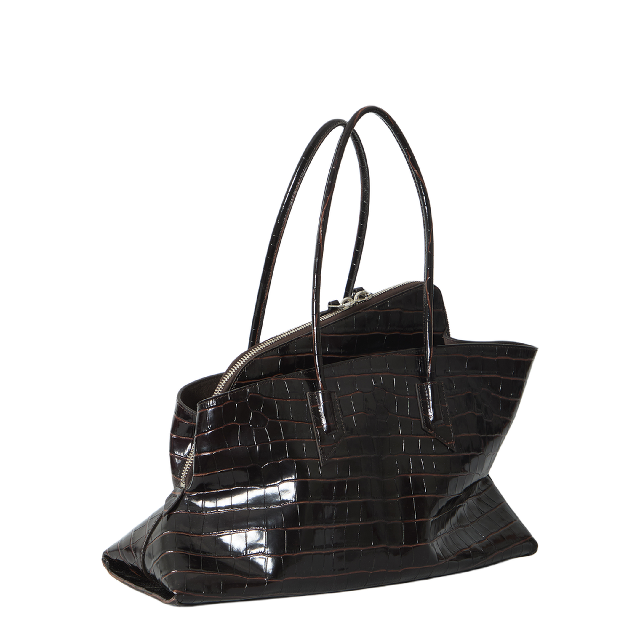 La Passeggiata Medium Calfskin Top Handle Bag - Coffee - Image 2
