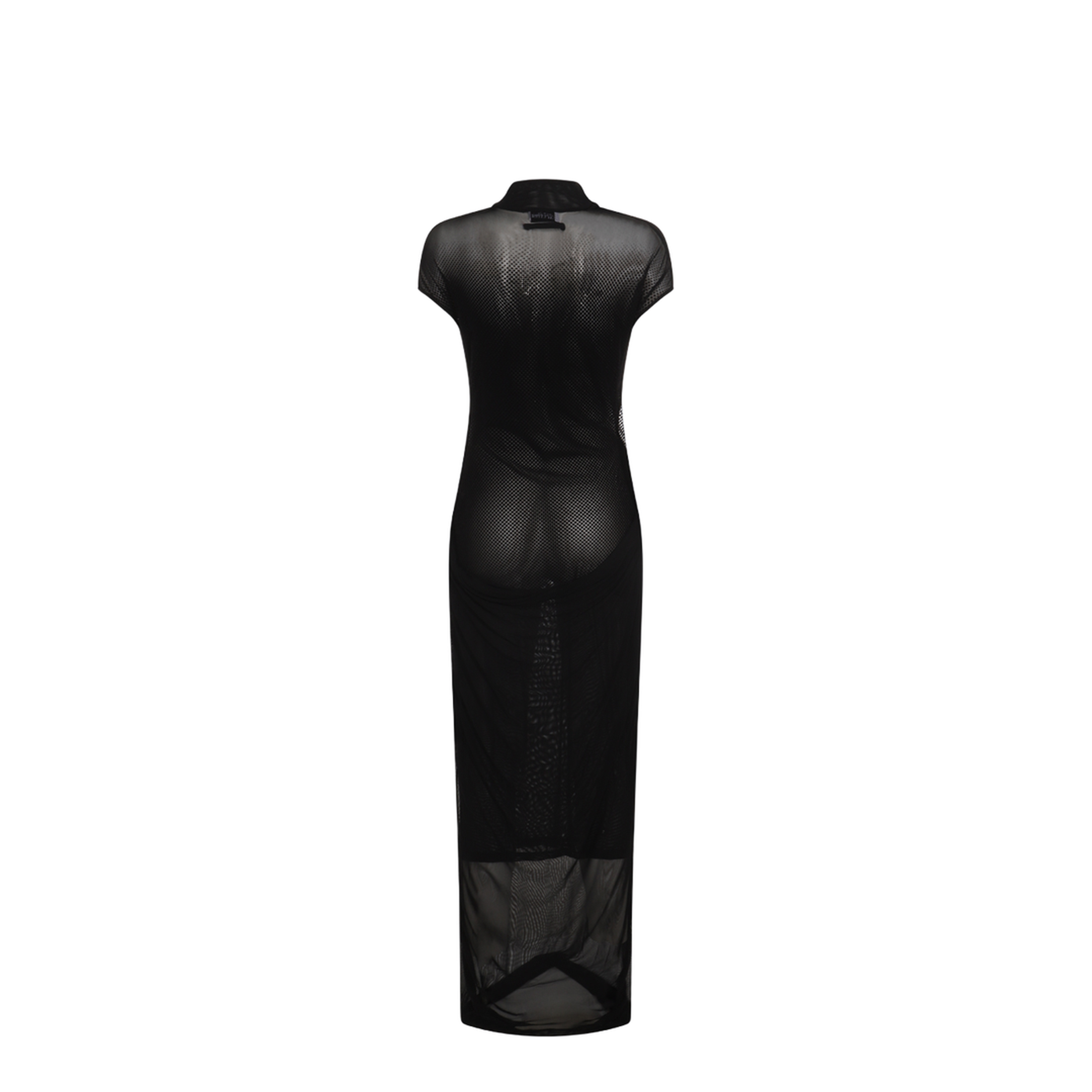 Mesh Dress with Flocked Logo - Image 4