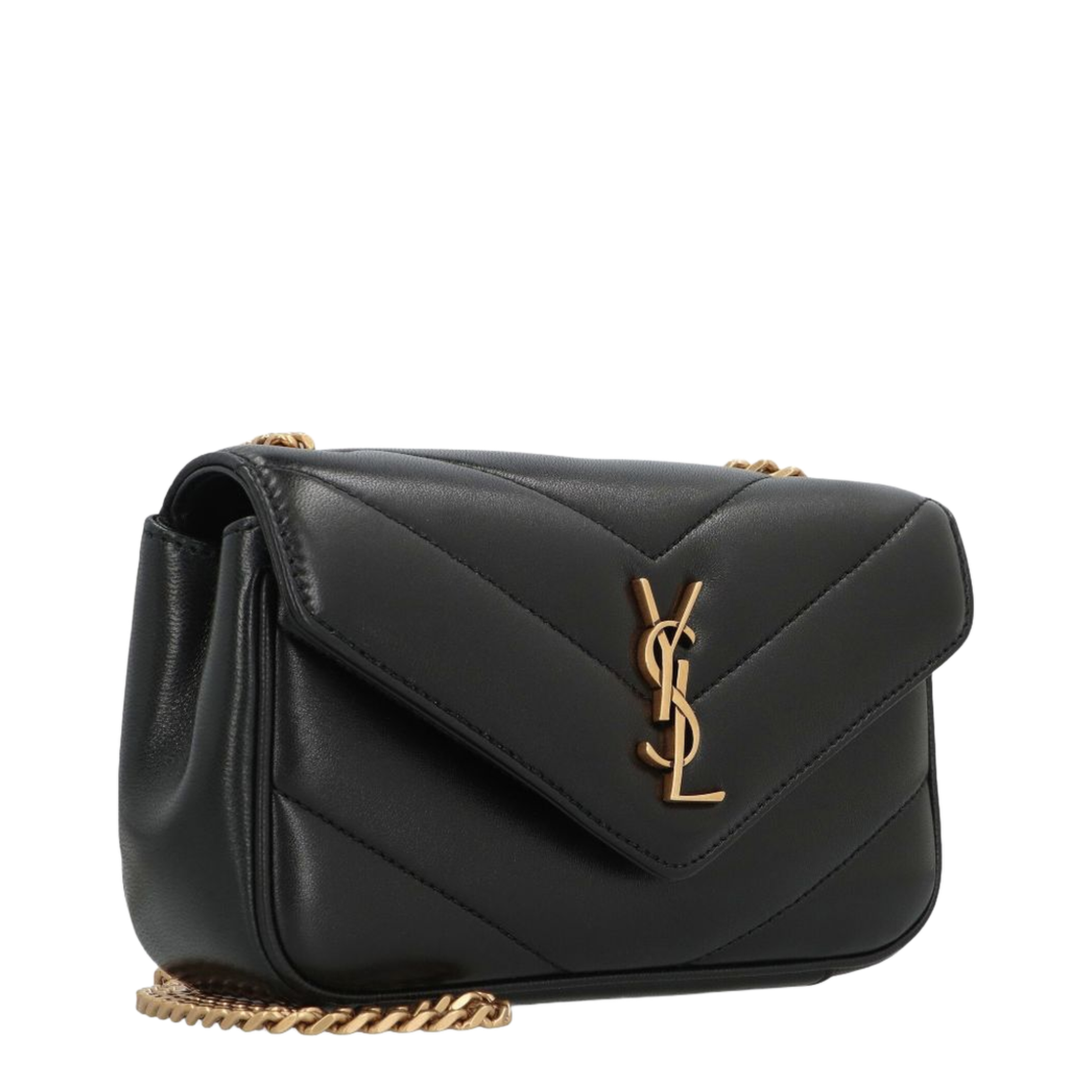 Loulou Mini Chain Bag in Black - Image 3