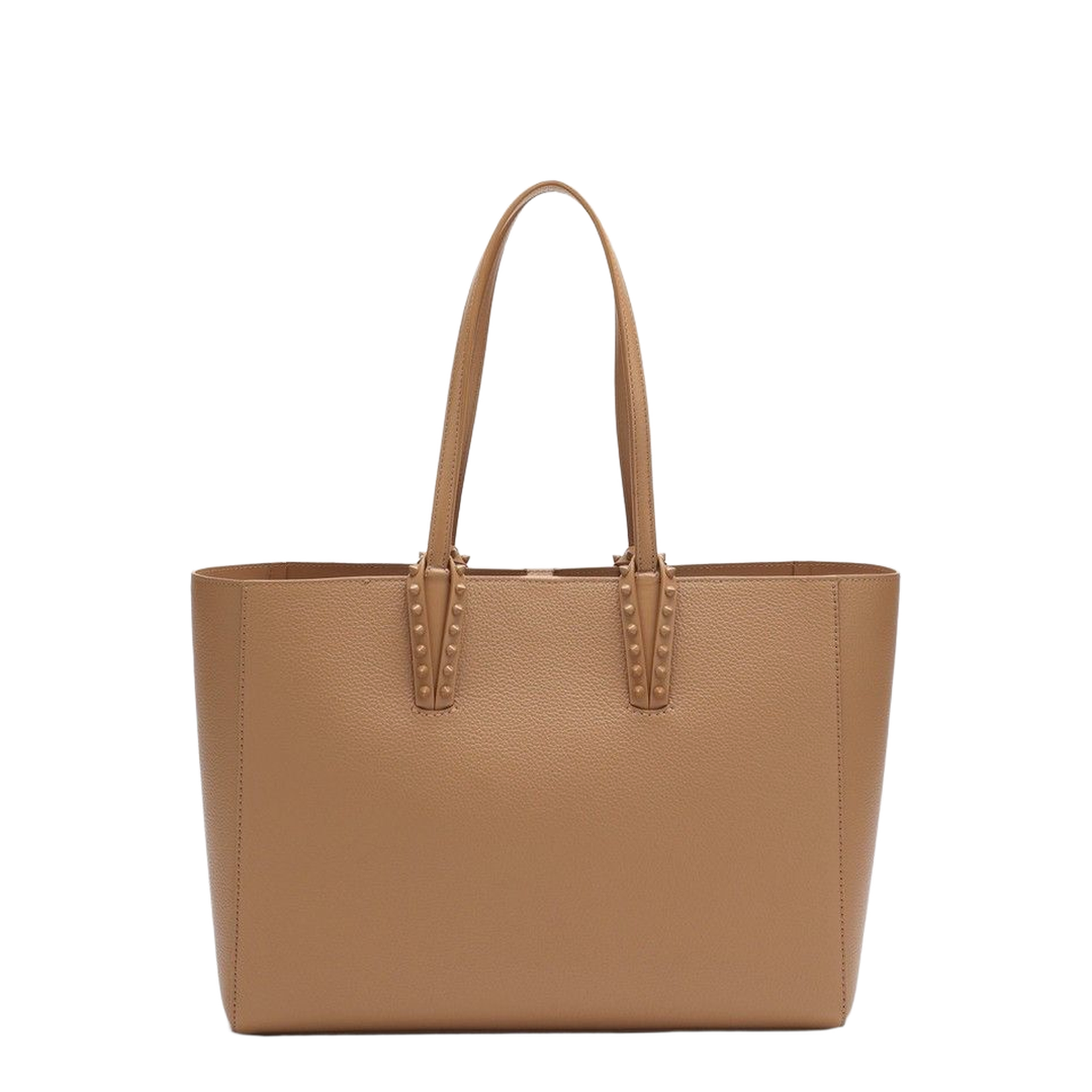 Beige Leather Cabata Small Tote Bag - Image 2