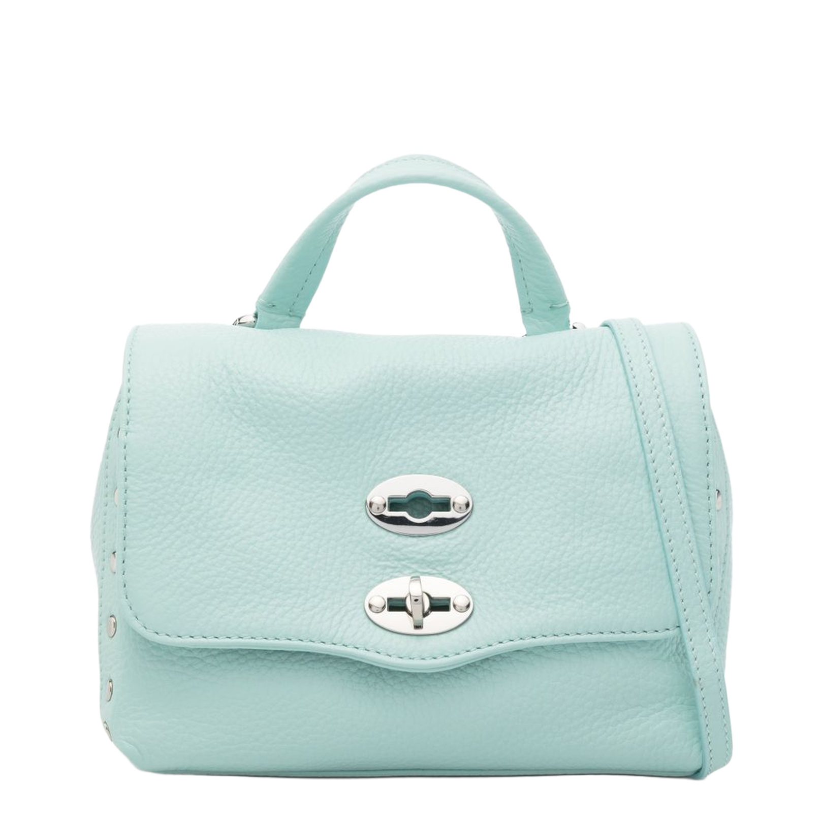 Postina Daily Baby Calfskin Top-Handle Bag - Clear Blue - Image 1