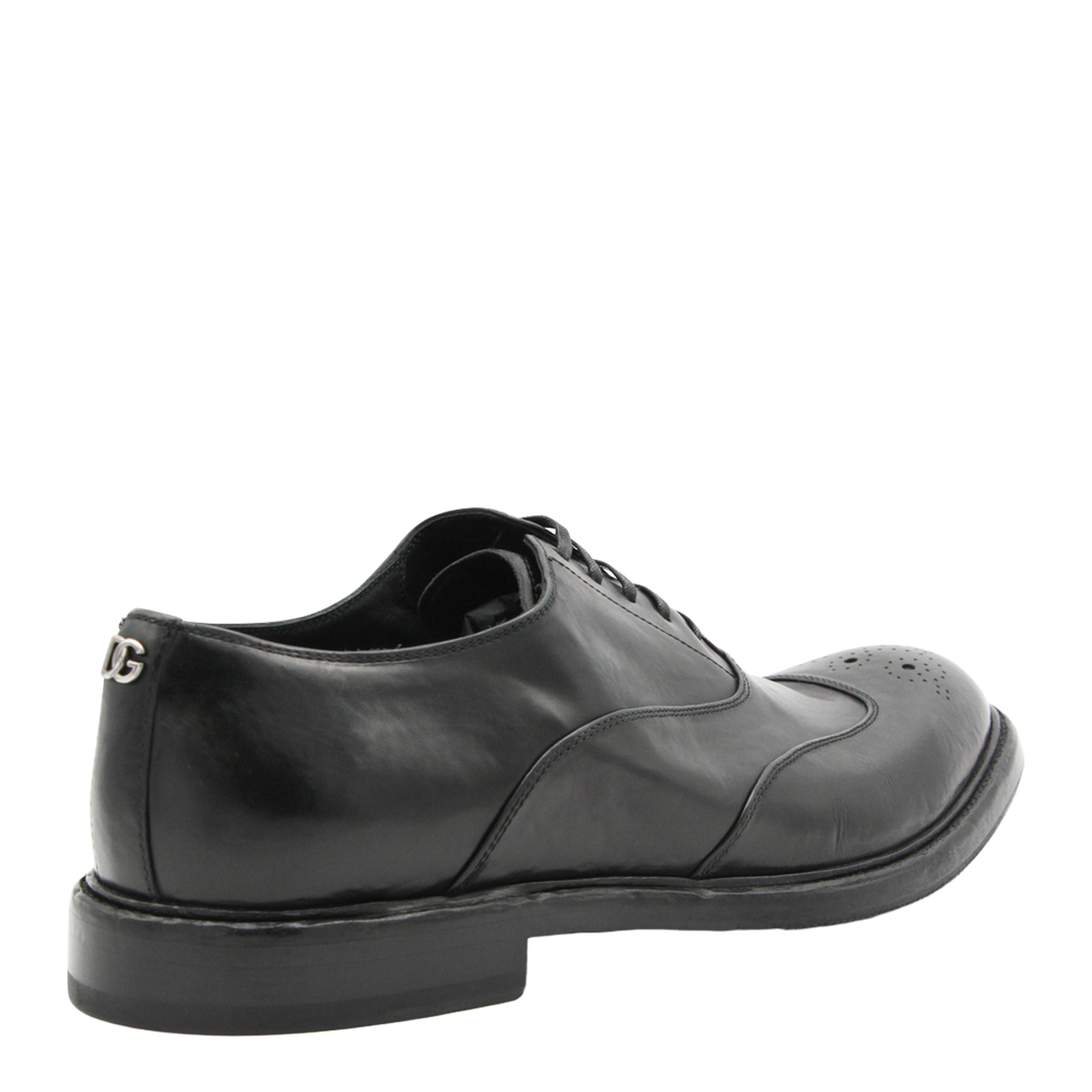 Washed Black Calfskin Lace-Up Shoe - Image 5