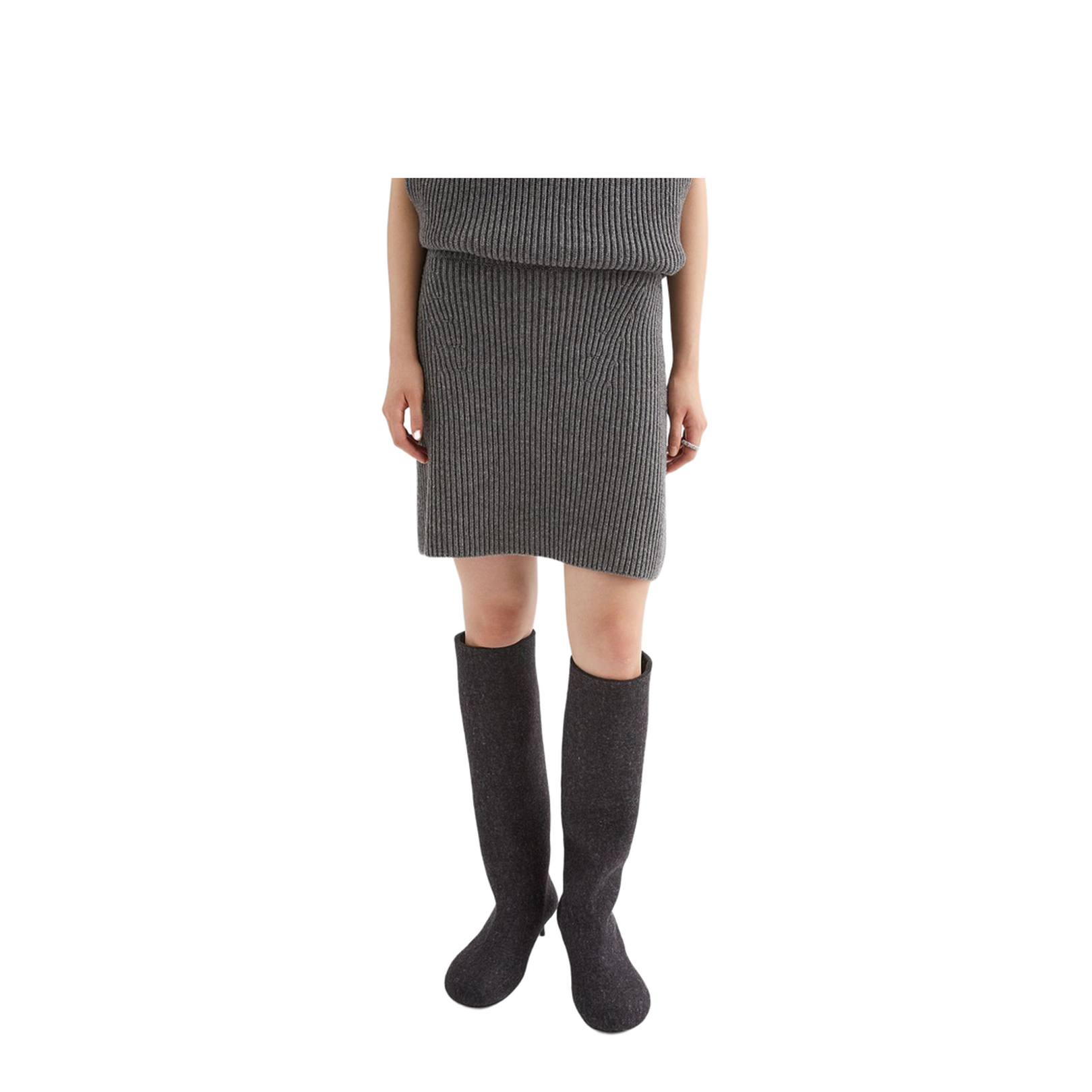 Wool Knit Mini Skirt - Image 3