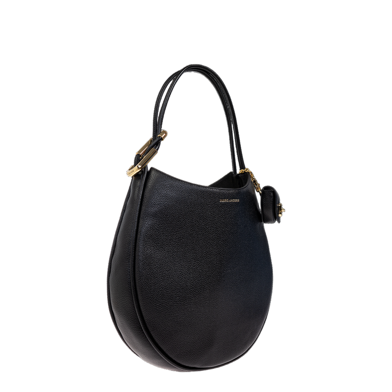 The Large Dual Hobo Bag Leather Black - Image 4