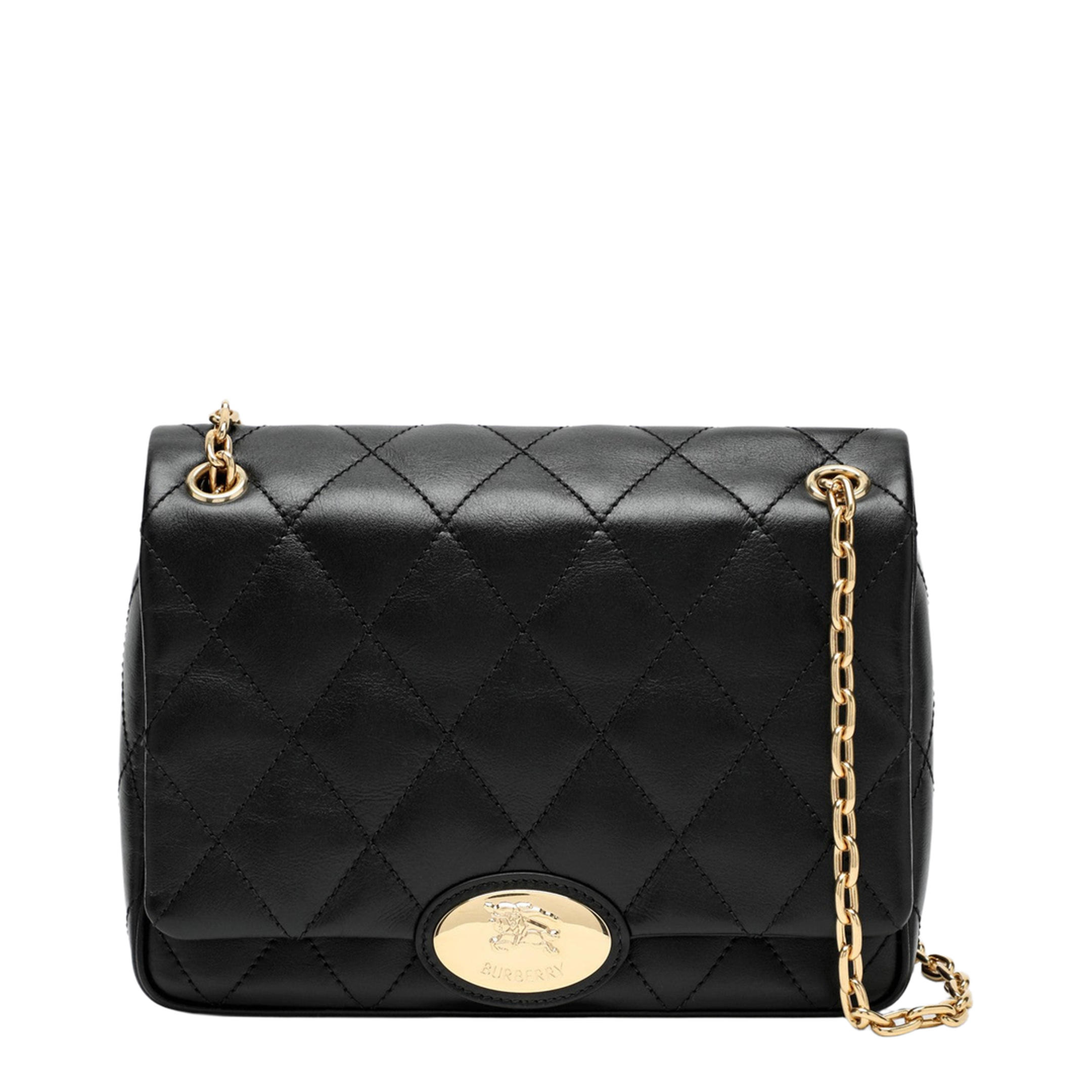 Strand Large Calfskin Shoulder Bag - Black - Image 1