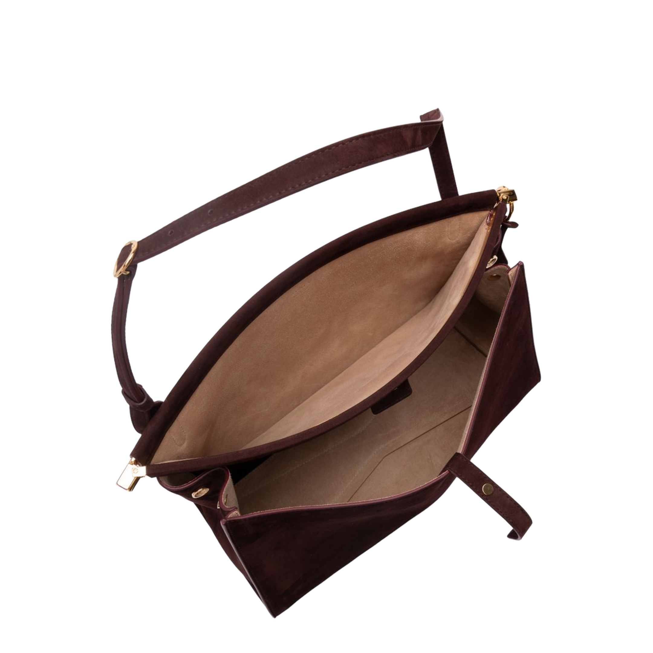 Le Click Pocket 35 Nubuck Crossbody - Bordeaux - Image 4