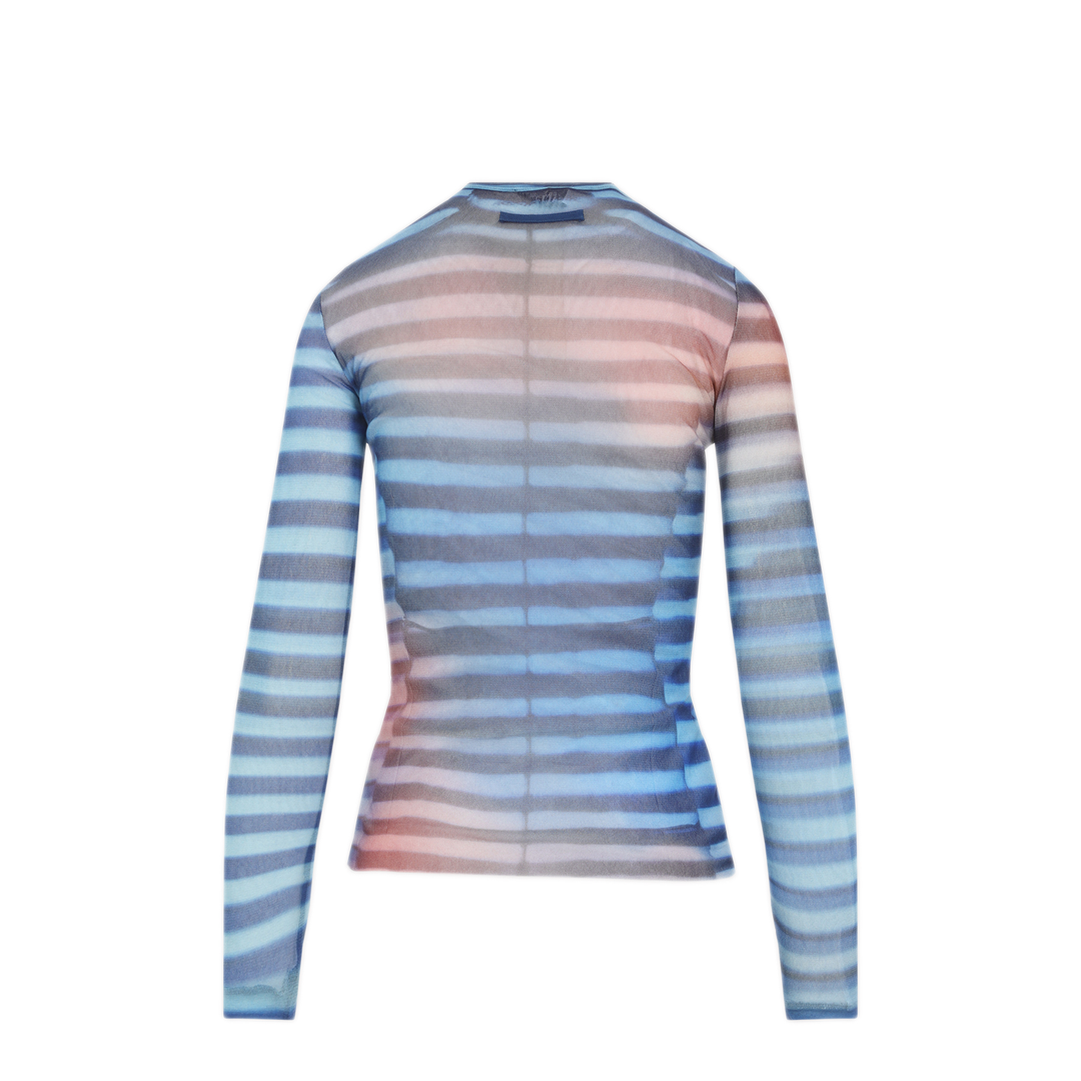 Mesh Printed Air Long Sleeves Top - Image 4