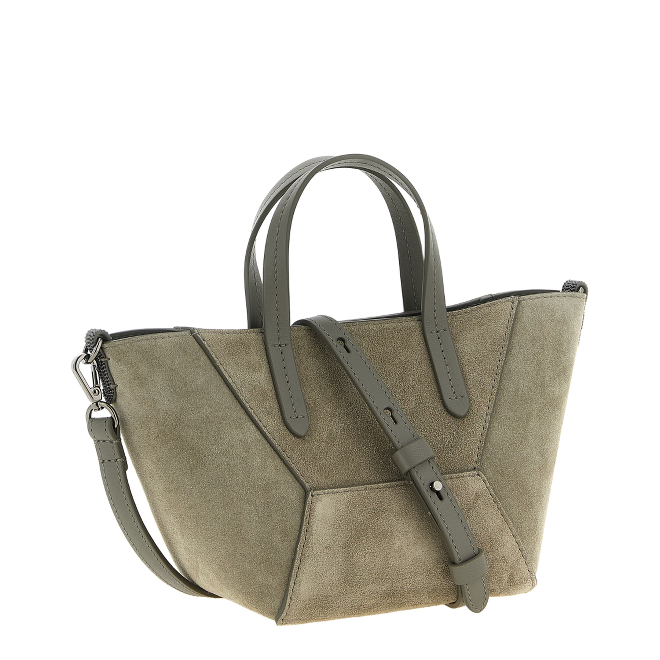 BC Duo Mini Suede Bag - Khaki - Image 2
