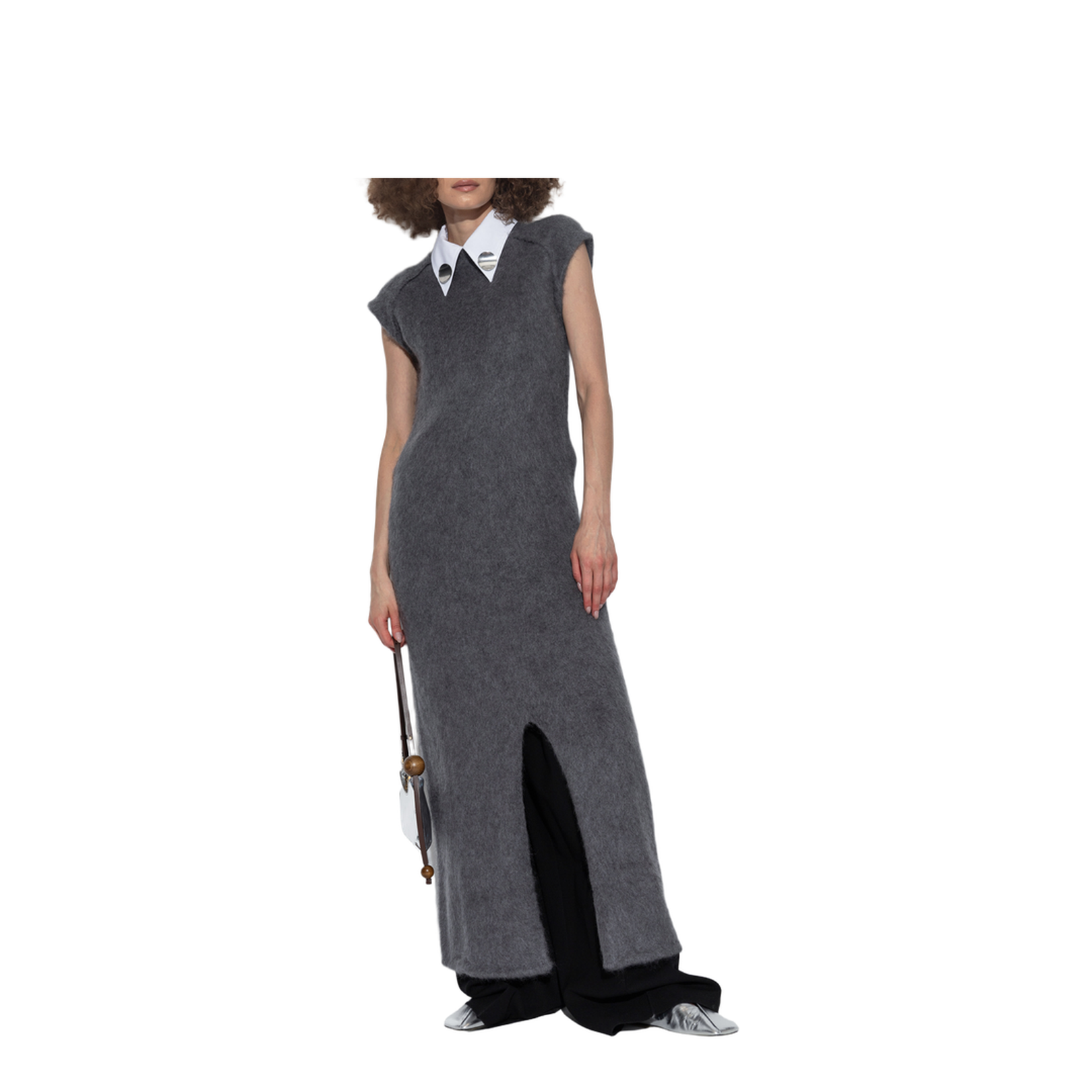 Knit Long Dress Grey - Image 2
