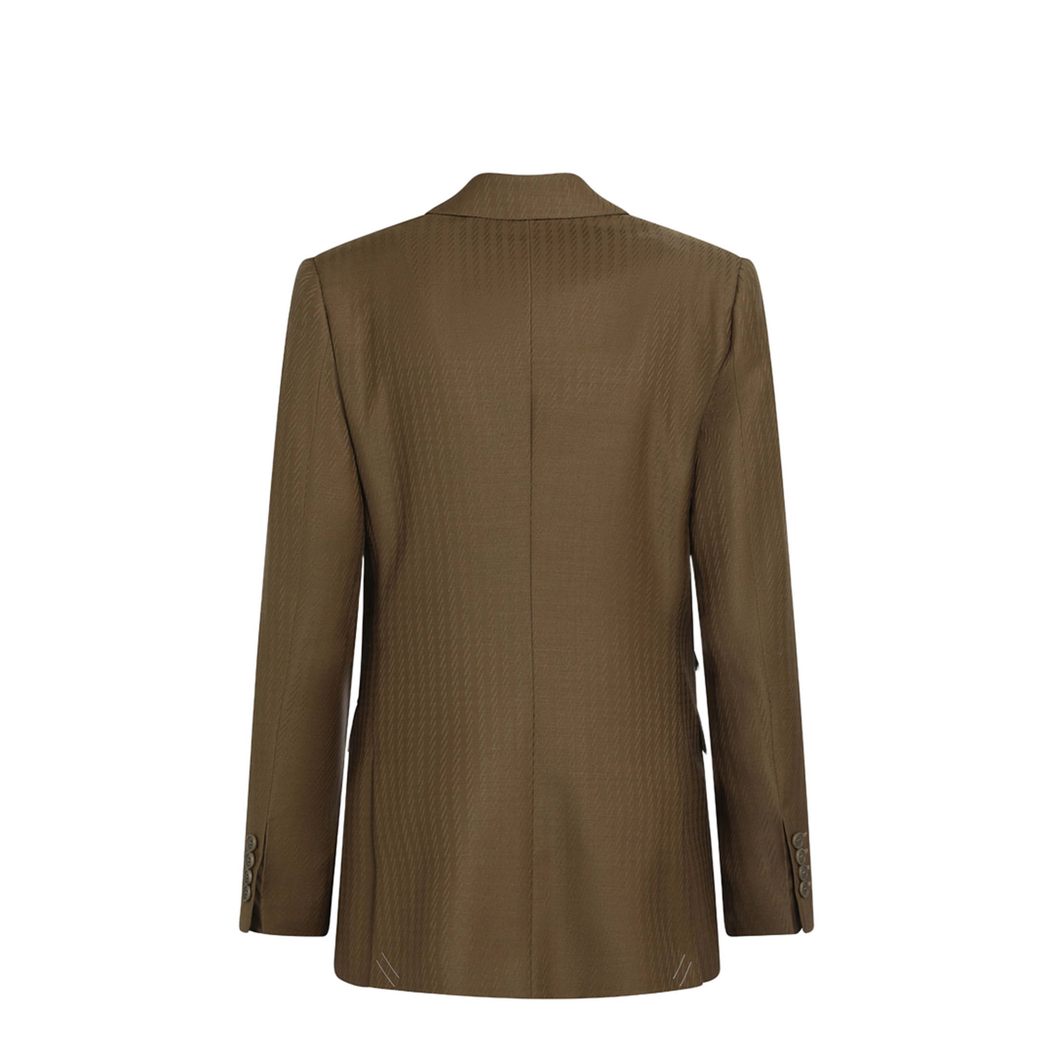 Tailored Single-Breasted Wool And Mohair Brown Jacket - Image 2