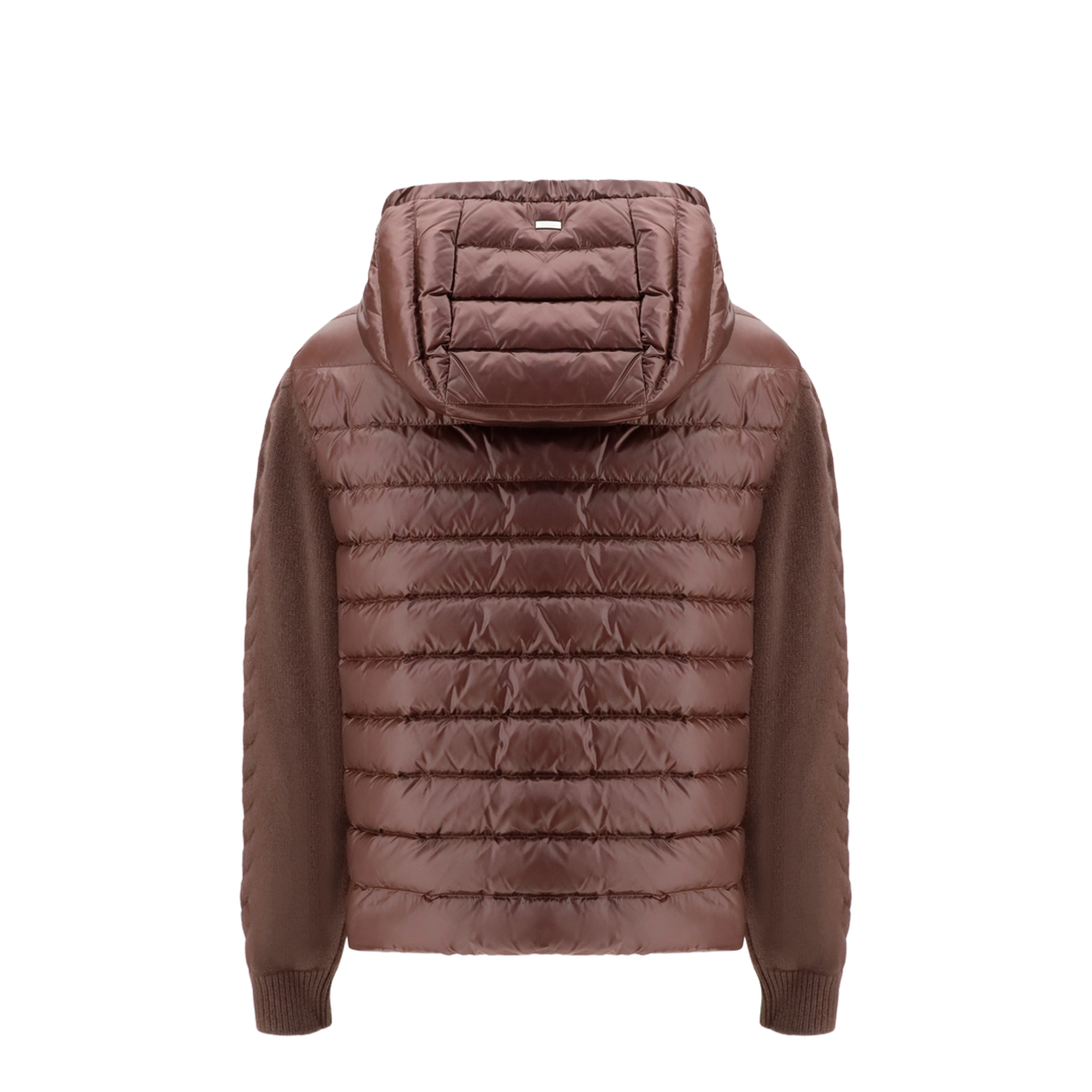 Down Jacket With Wool Sleeves - Image 2