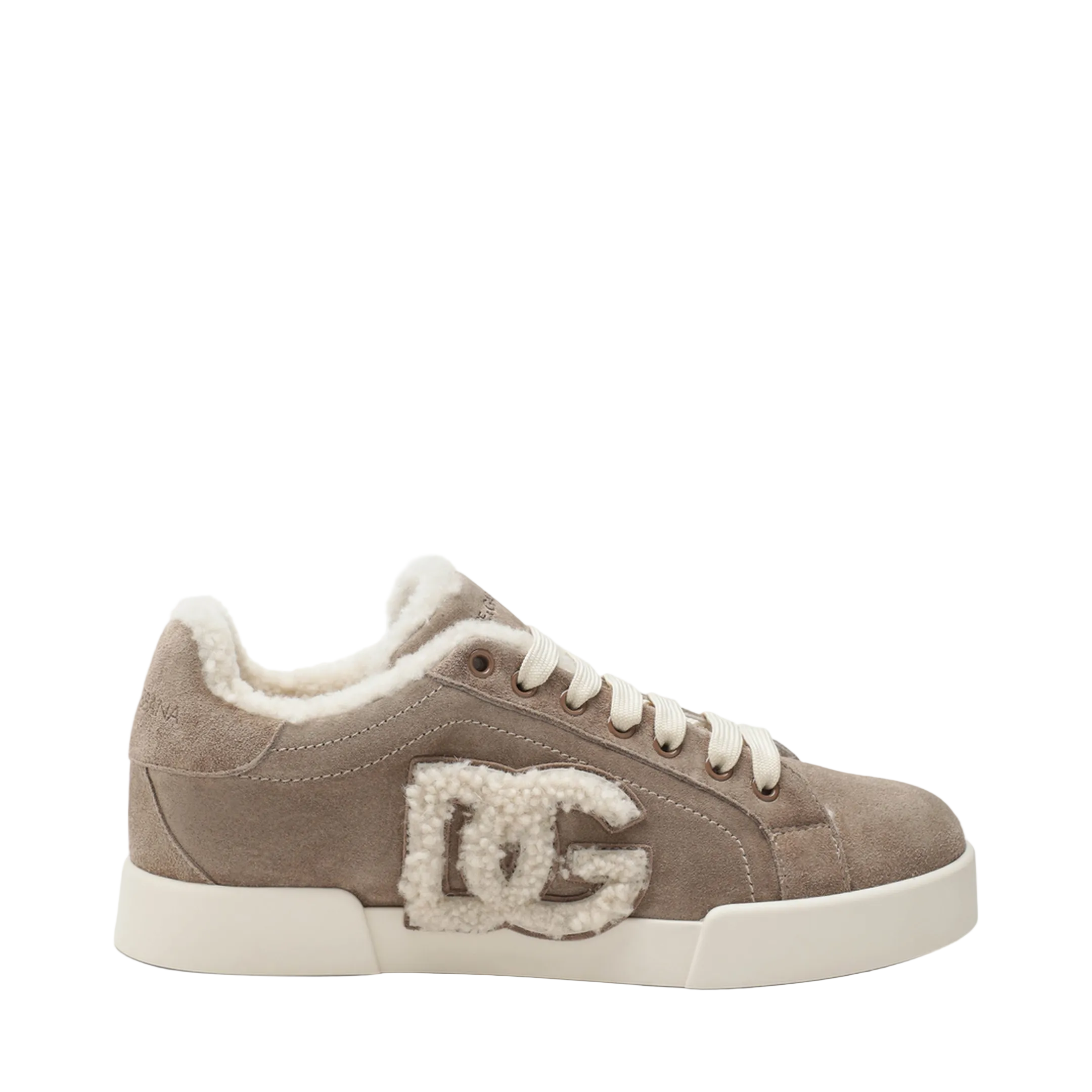 Portofino Light Sneakers in Calf Leather and Shearling - Image 1