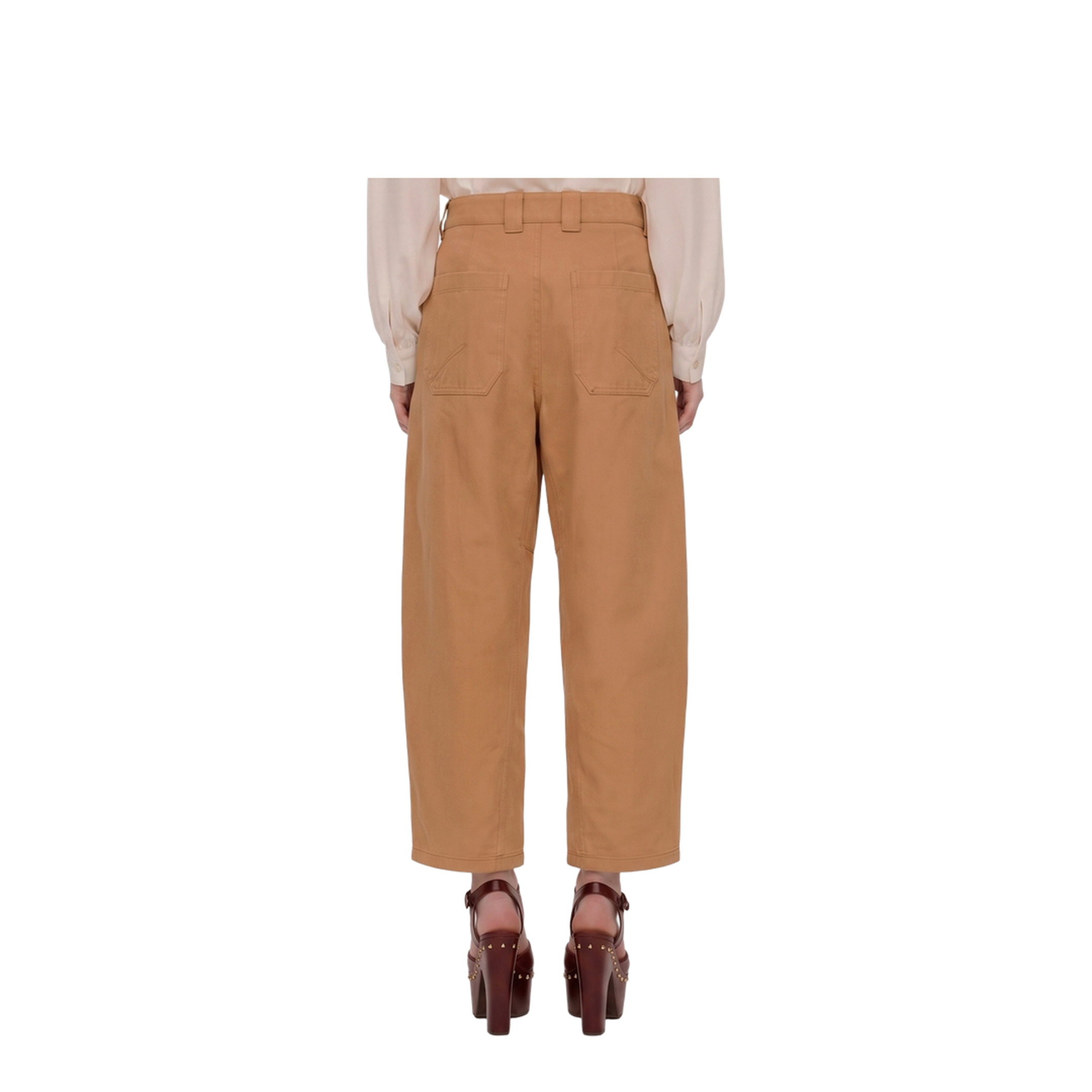Barrel-leg pants in cotton canvas - Image 2