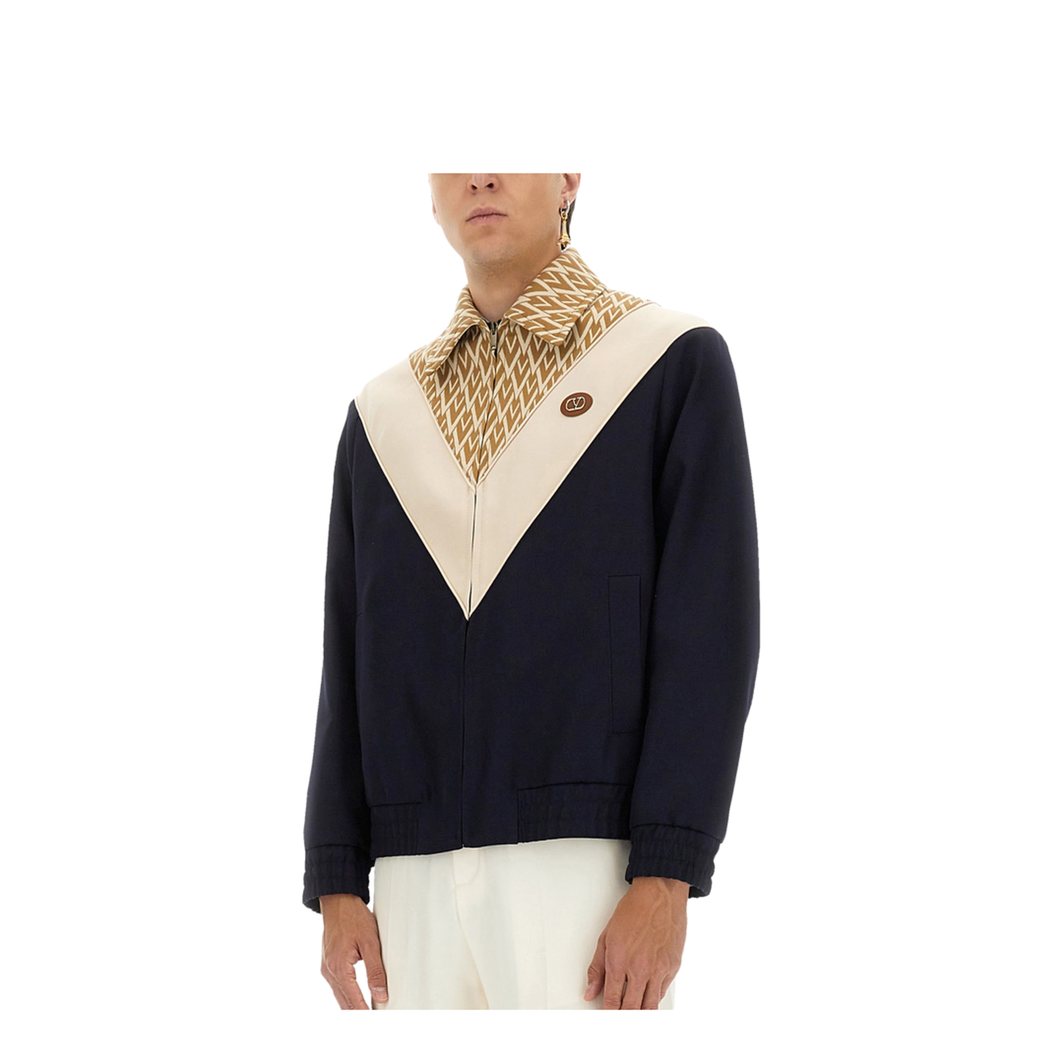 Wool Bomber Jacket with Print TOUTE LA V - Image 4