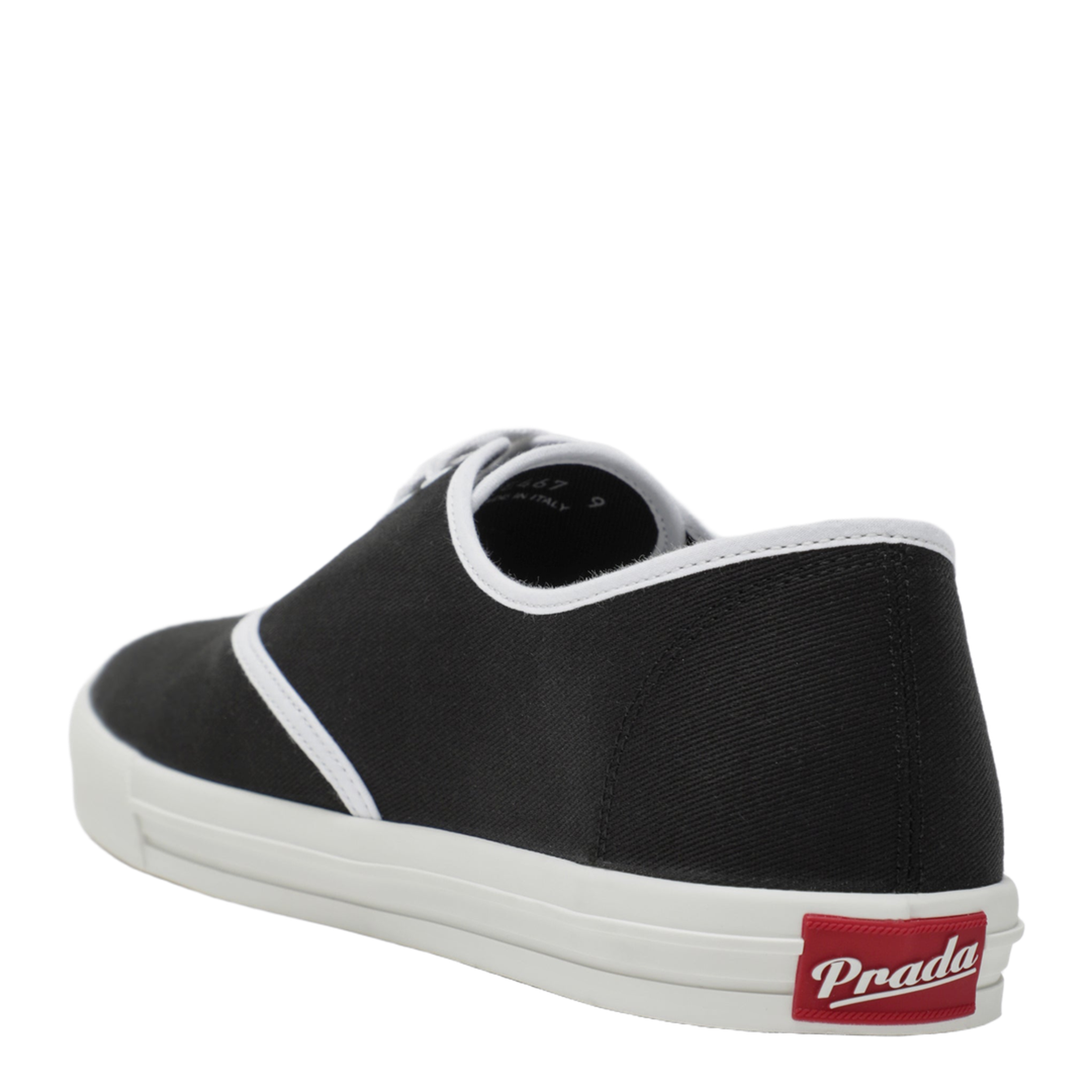 Black Drill Fabric Sneakers - Image 2