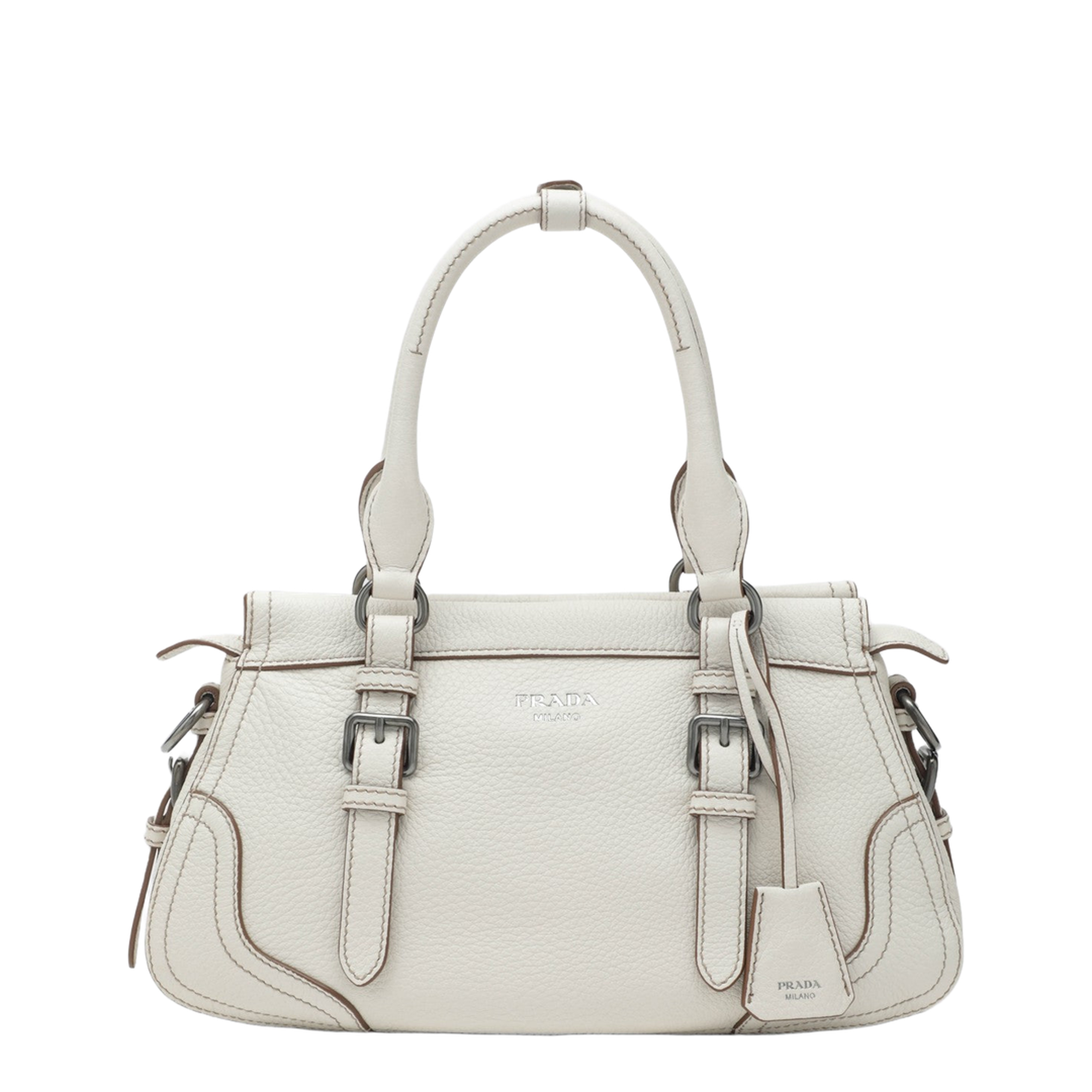 Large Buckskin Tote - Chalk White - Image 1