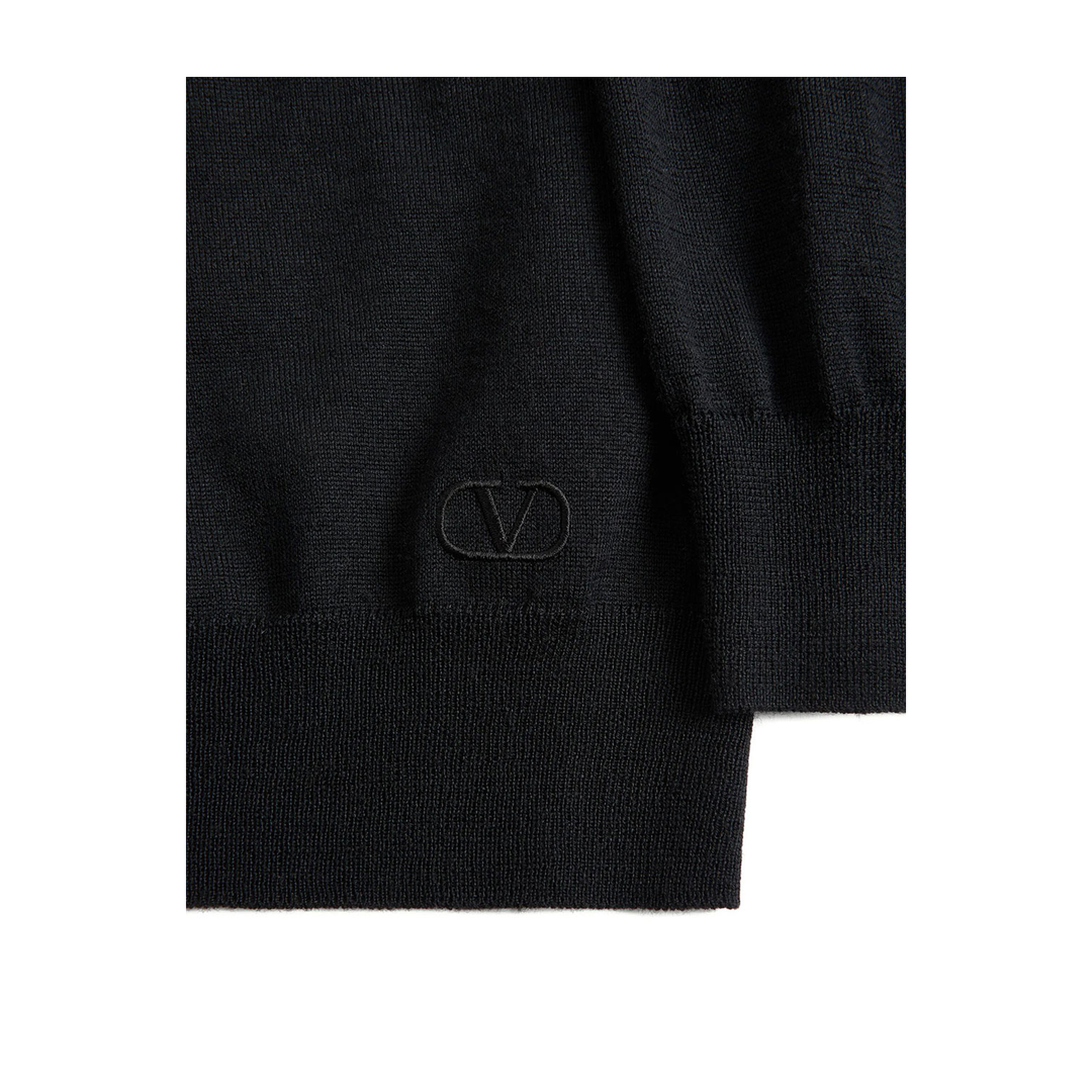 Wool Jumper with Vlogo Embroidery - Image 6