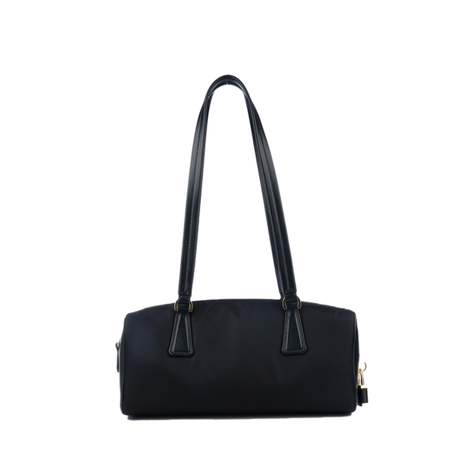 Re-Nylon Medium Leather Top-Handle Bag - Nero - Image 2
