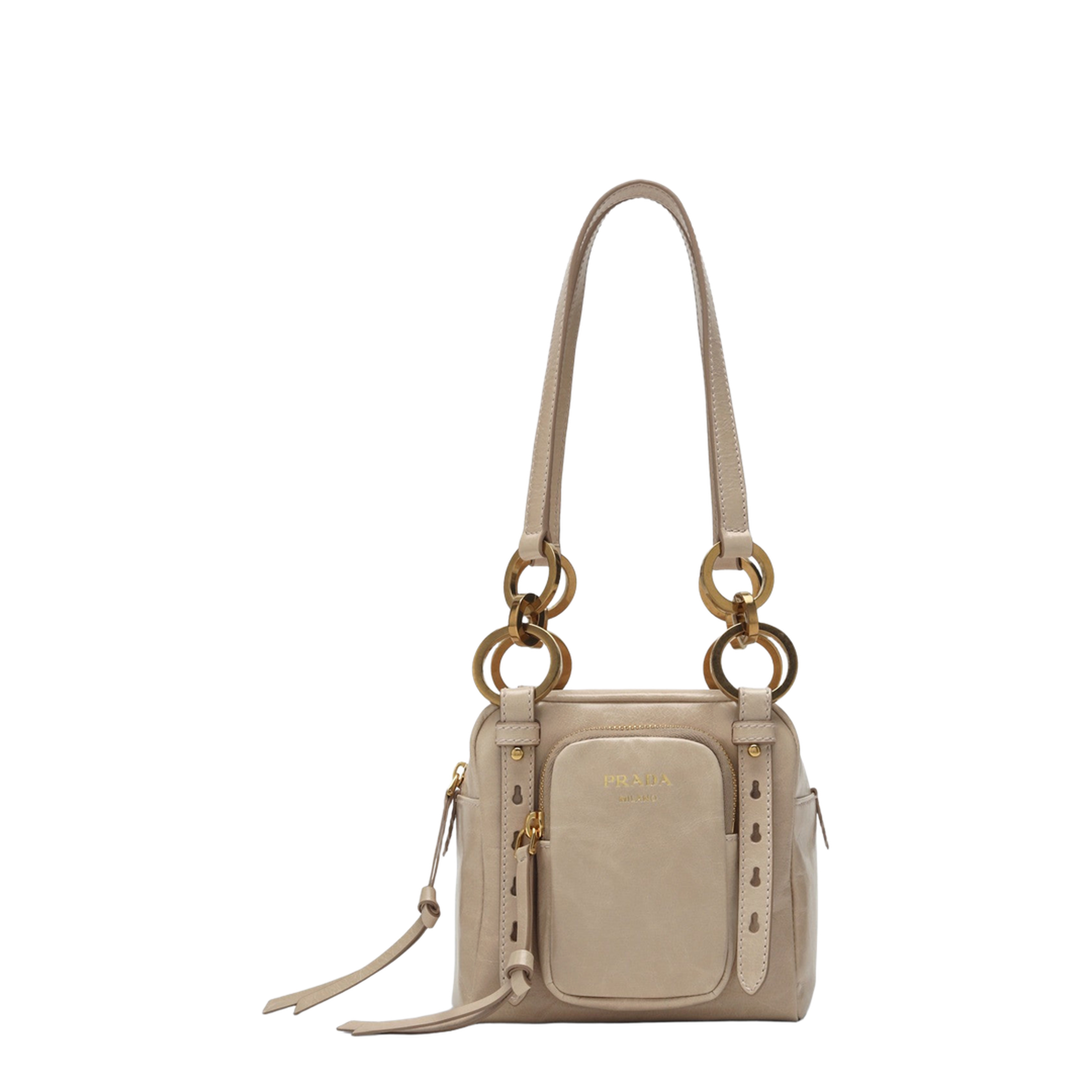 Dangle Mini Leather Top-Handle Bag - Cipria (Powder Pink) - Image 1