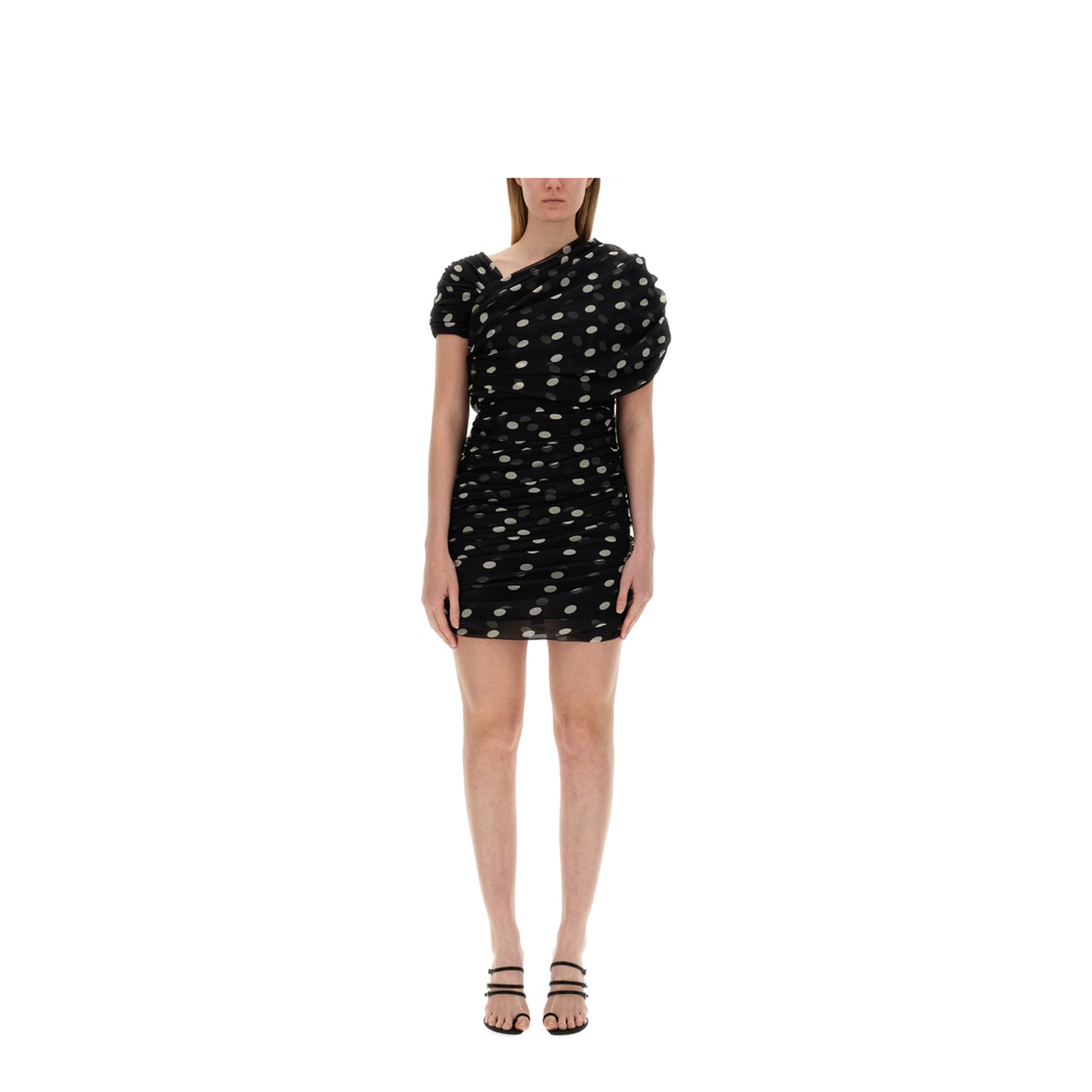 Silk Dress with Polka Dot Pattern - Image 1